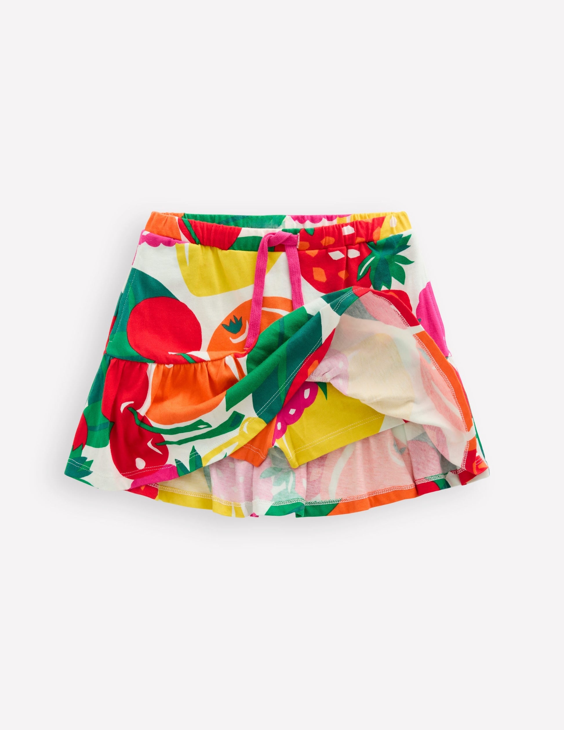 Tiered Jersey Skort-Multi Giant Fruit-4