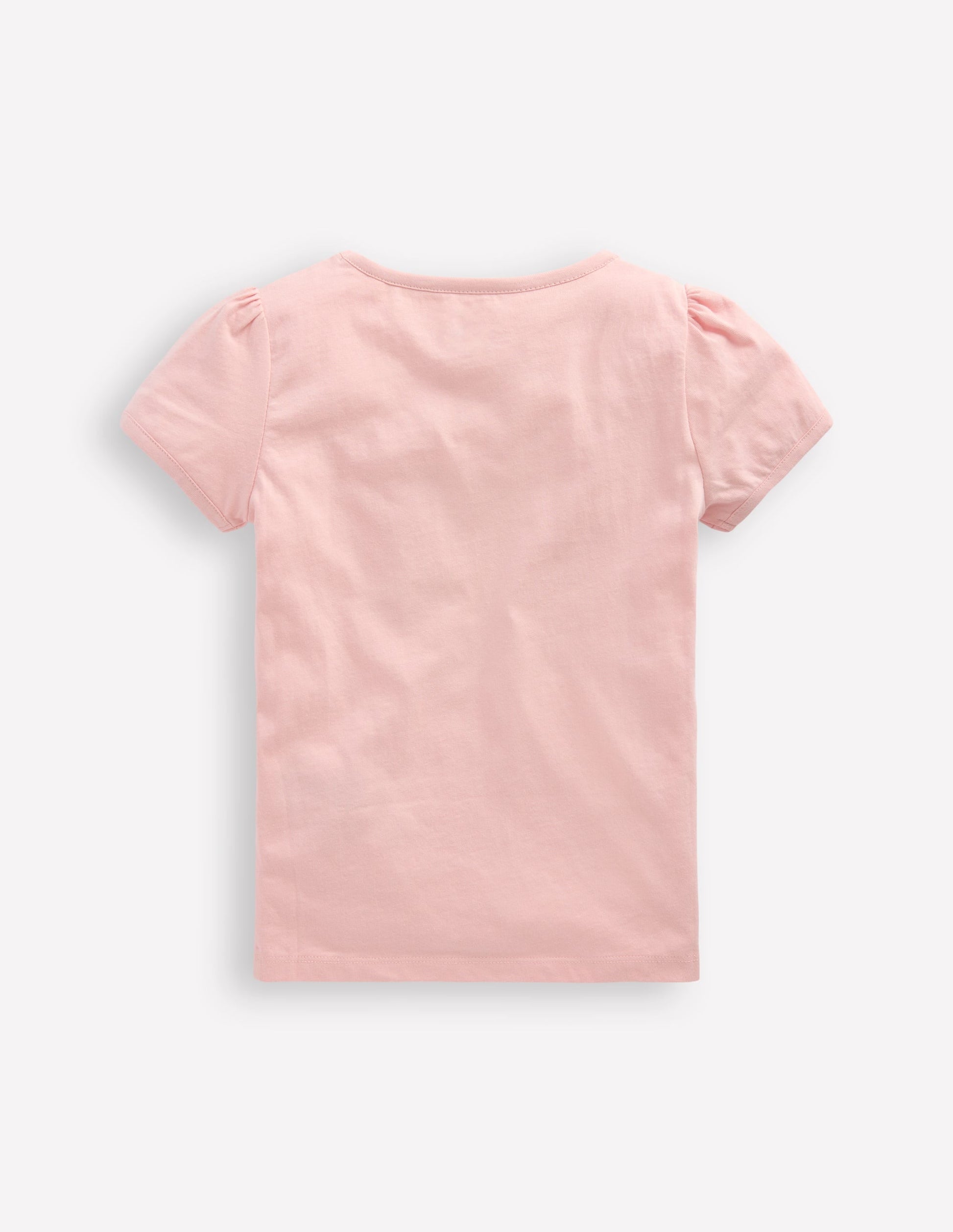 Puff Sleeve Appliqué T-shirt-Chalk Pink Lemonade Bunny-3
