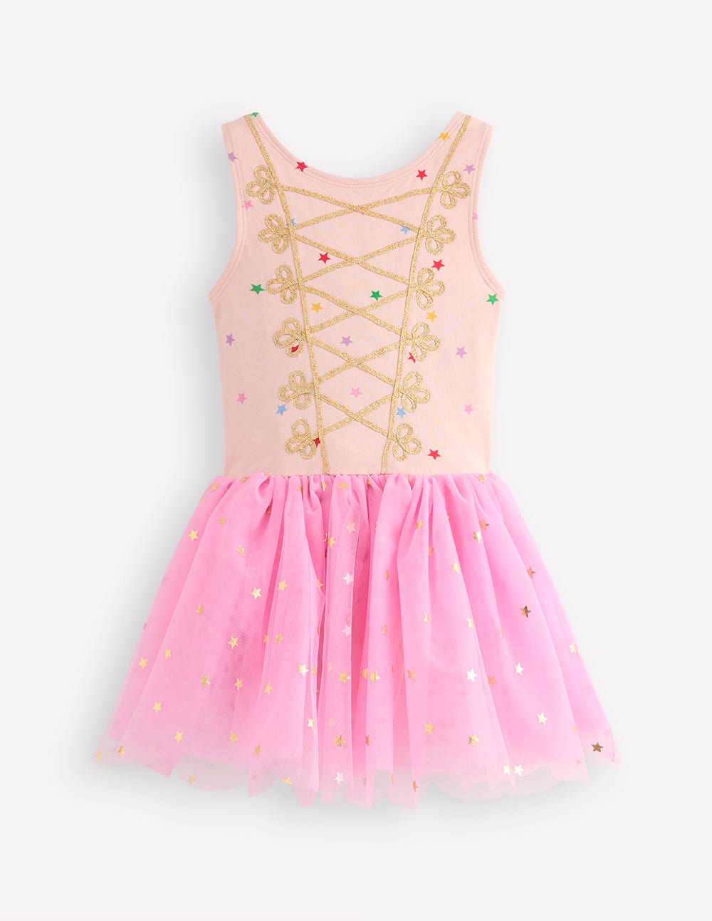 Magical Tutu Dress-Vintage Mauve Foil Stars-1