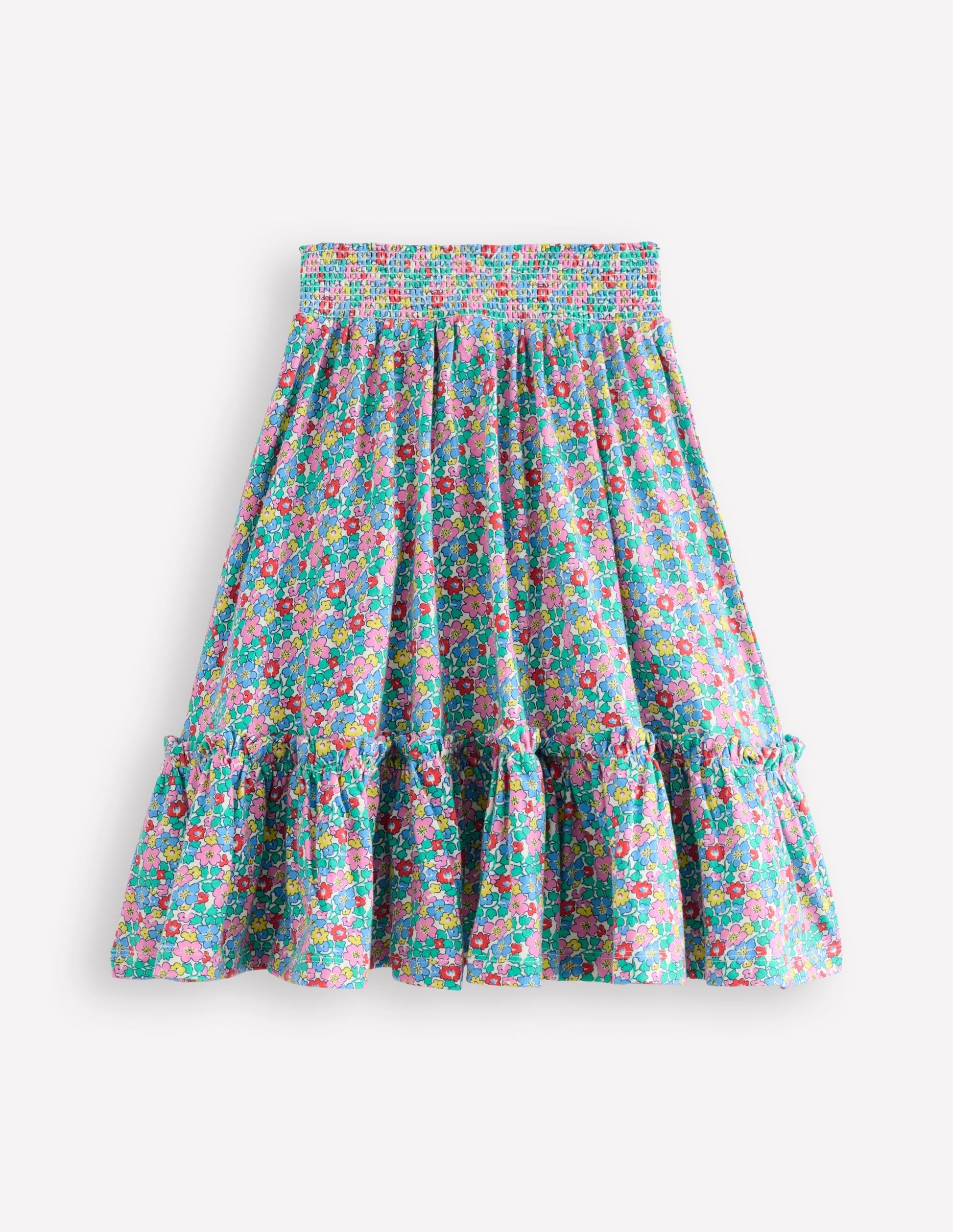 Jersey Midi Skirt-Multi Flowerbed-1