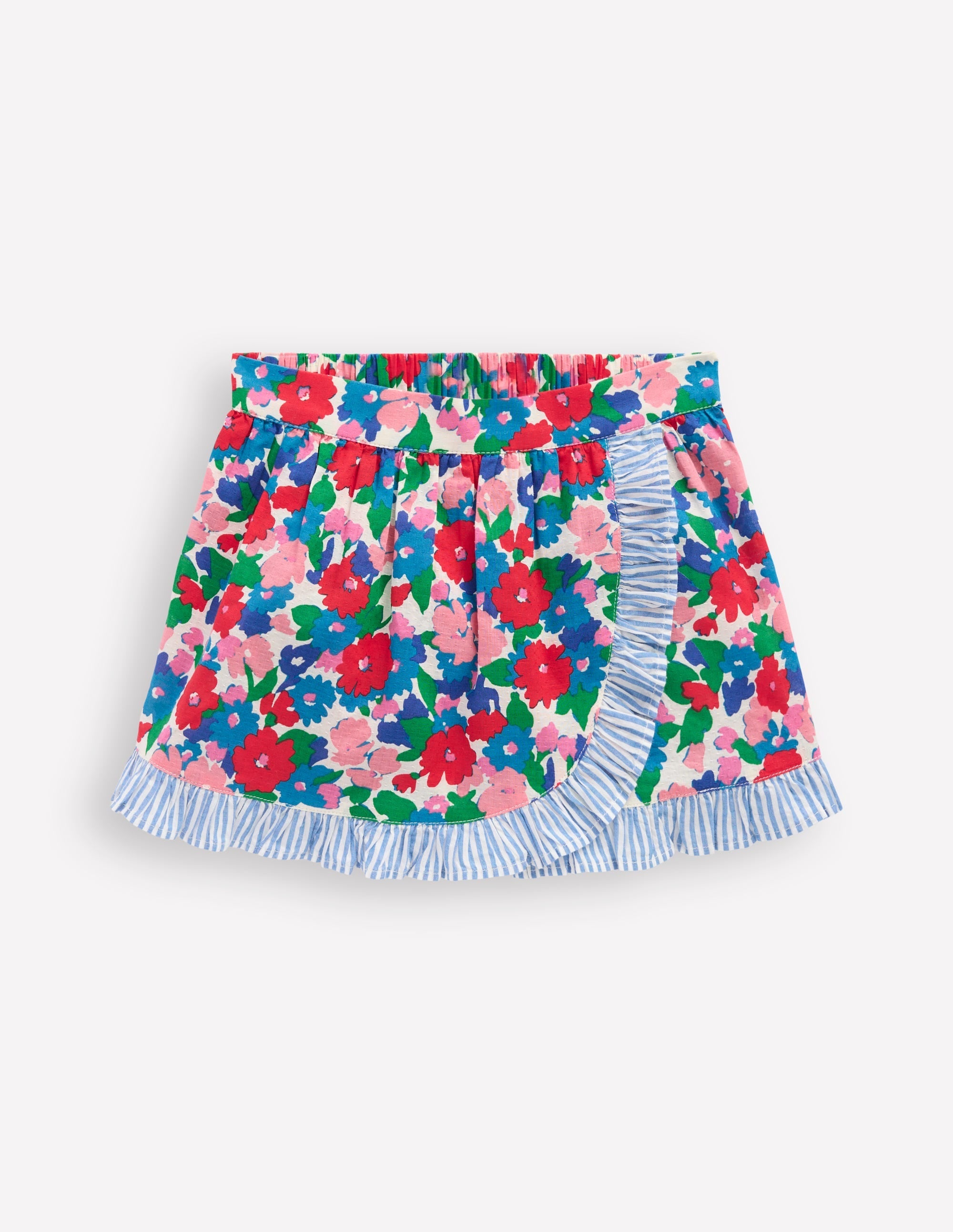 Wrap Frill Skort-Multi Flower Bunch - Image 1