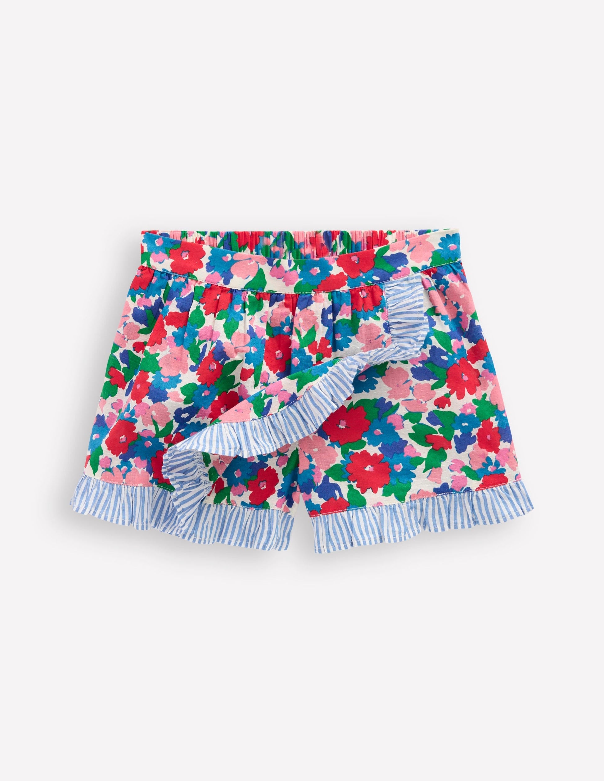 Wrap Frill Skort-Multi Flower Bunch-4