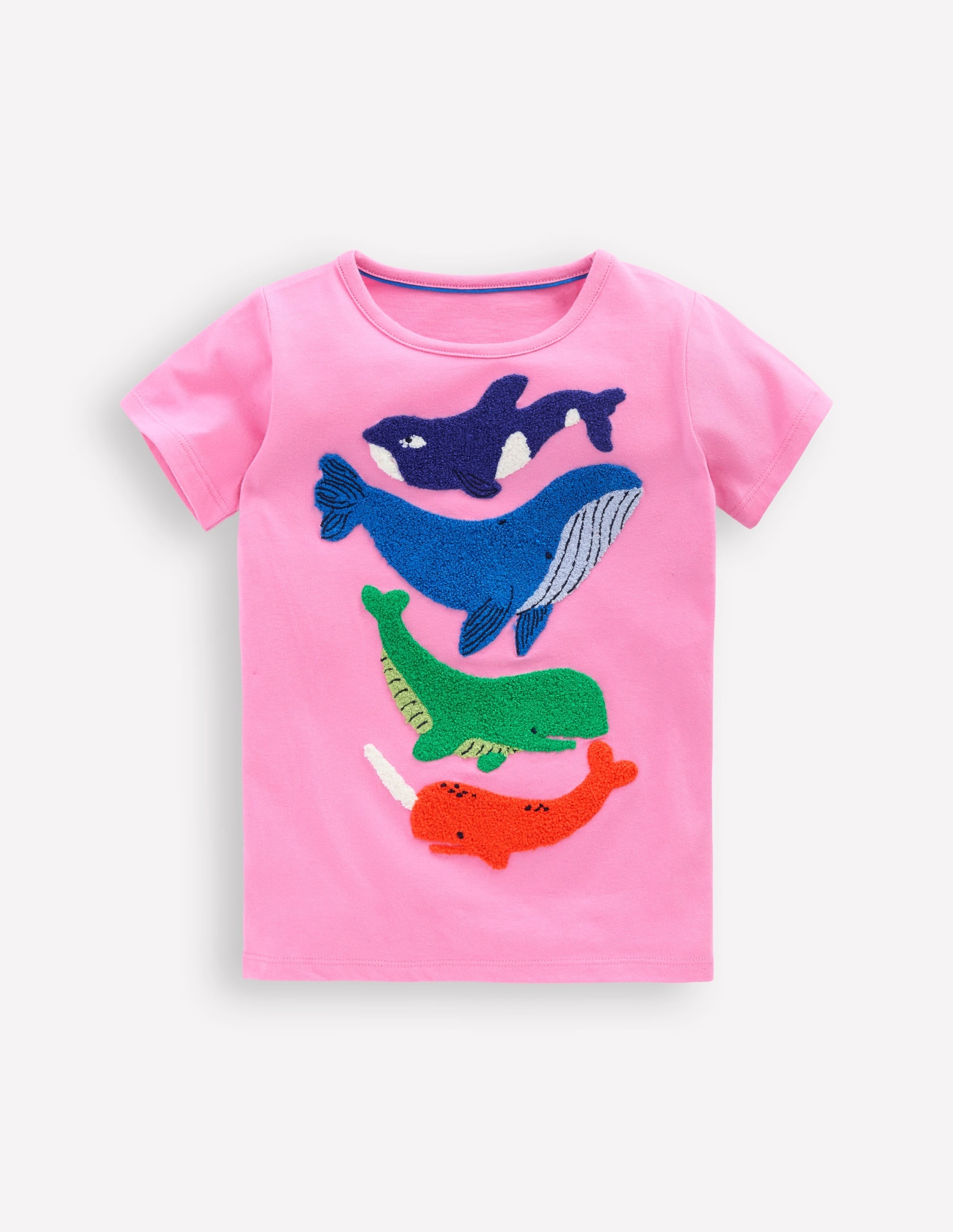 Bay Boucle T-Shirt-Vintage Mauve Whales - Image 1