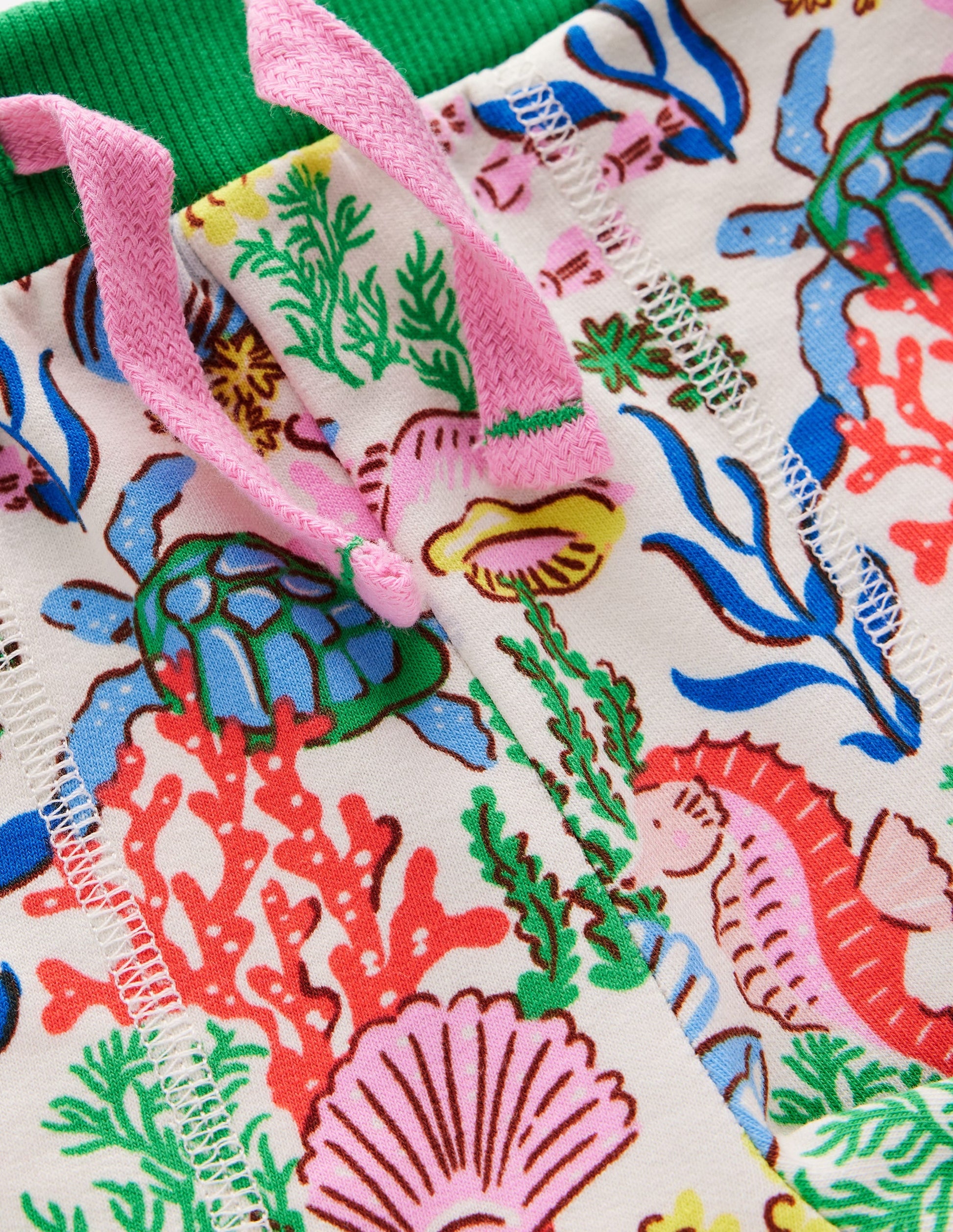 Printed Jersey Shorts-Multi Coral Cove-3
