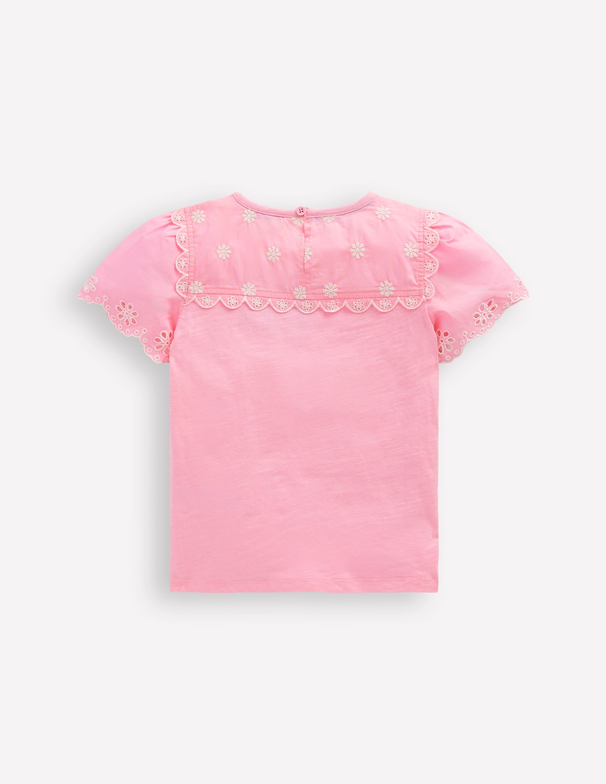 Broderie Sleeve Tee-Vintage Mauve - Image 2