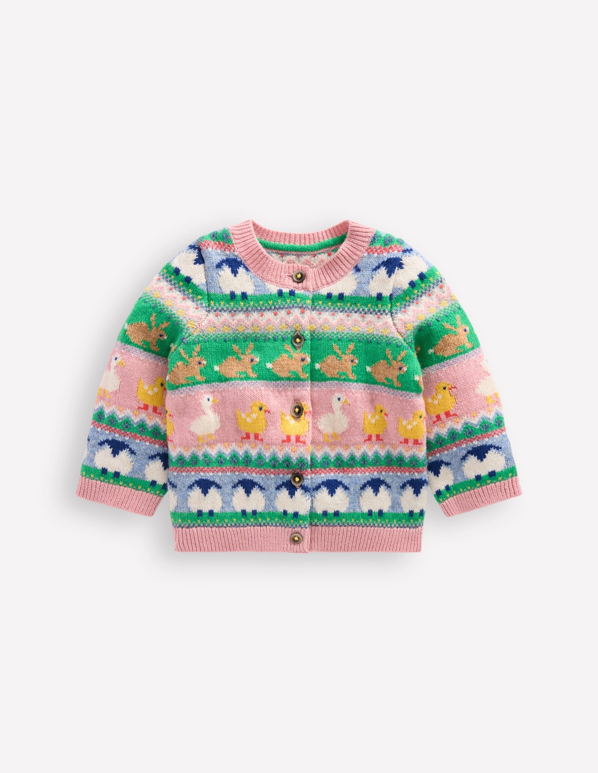 Edie Fair Isle Cardigan-Multi Easter Fair Isle - Image 2