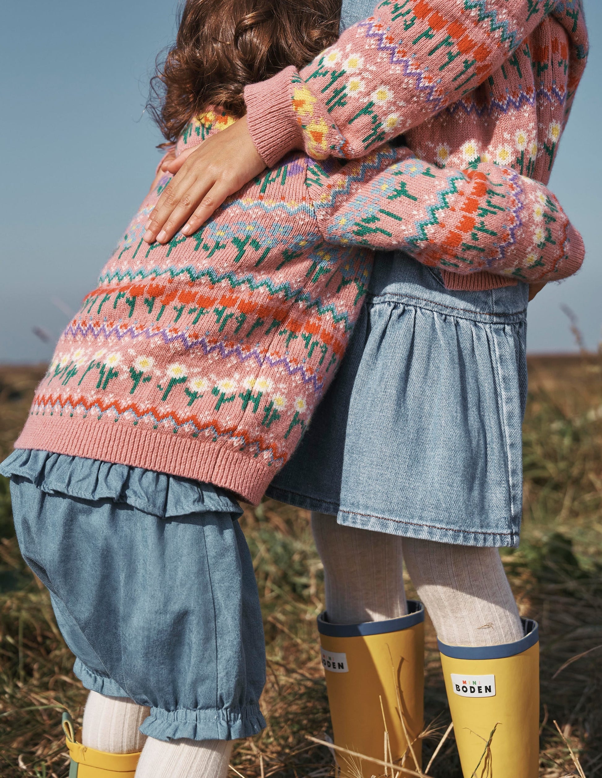Girls Chambray Bloomer-Light Vintage Denim-4