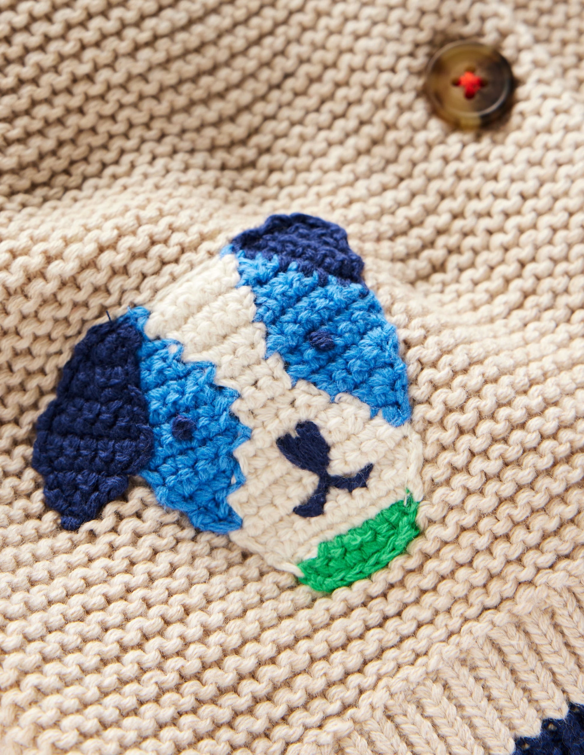Novelty logo Cardigan-Oatmeal Marl Pets-3
