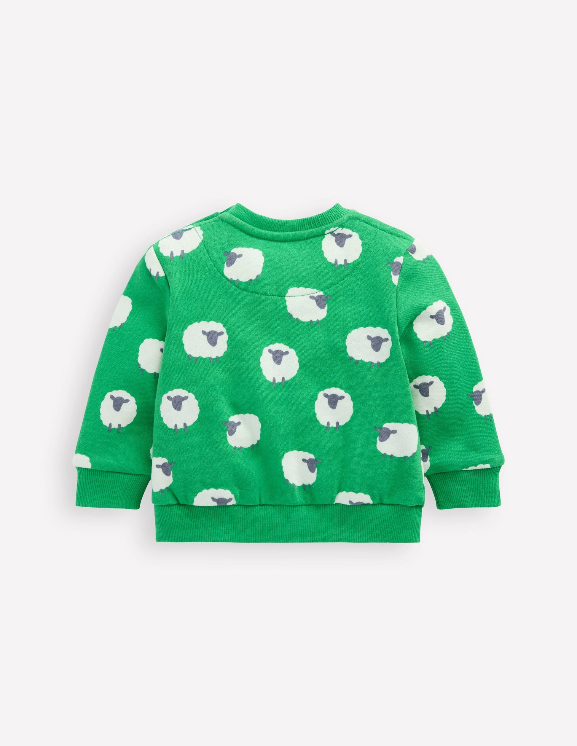 Printed Sweatshirt-Sapling Green Sheep-2