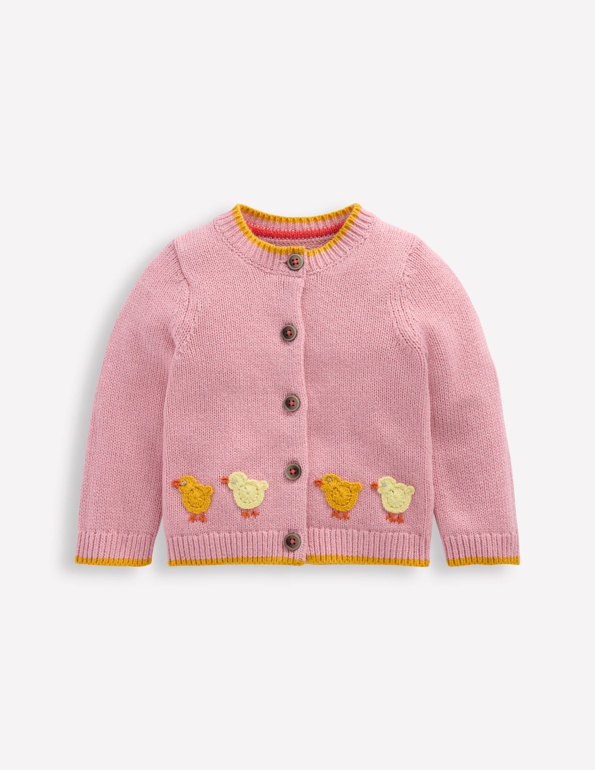 Fun Logo Cardigan-Vintage Pink Chicks-1