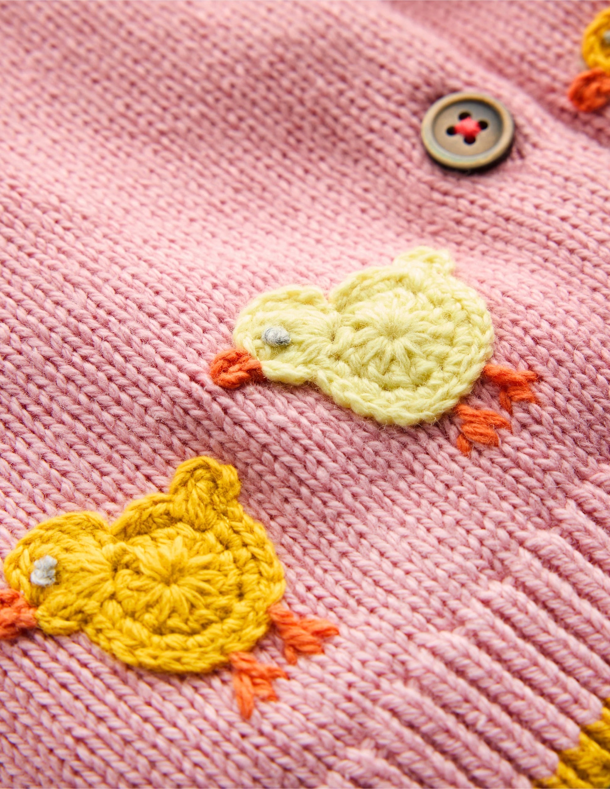 Fun Logo Cardigan-Vintage Pink Chicks-3
