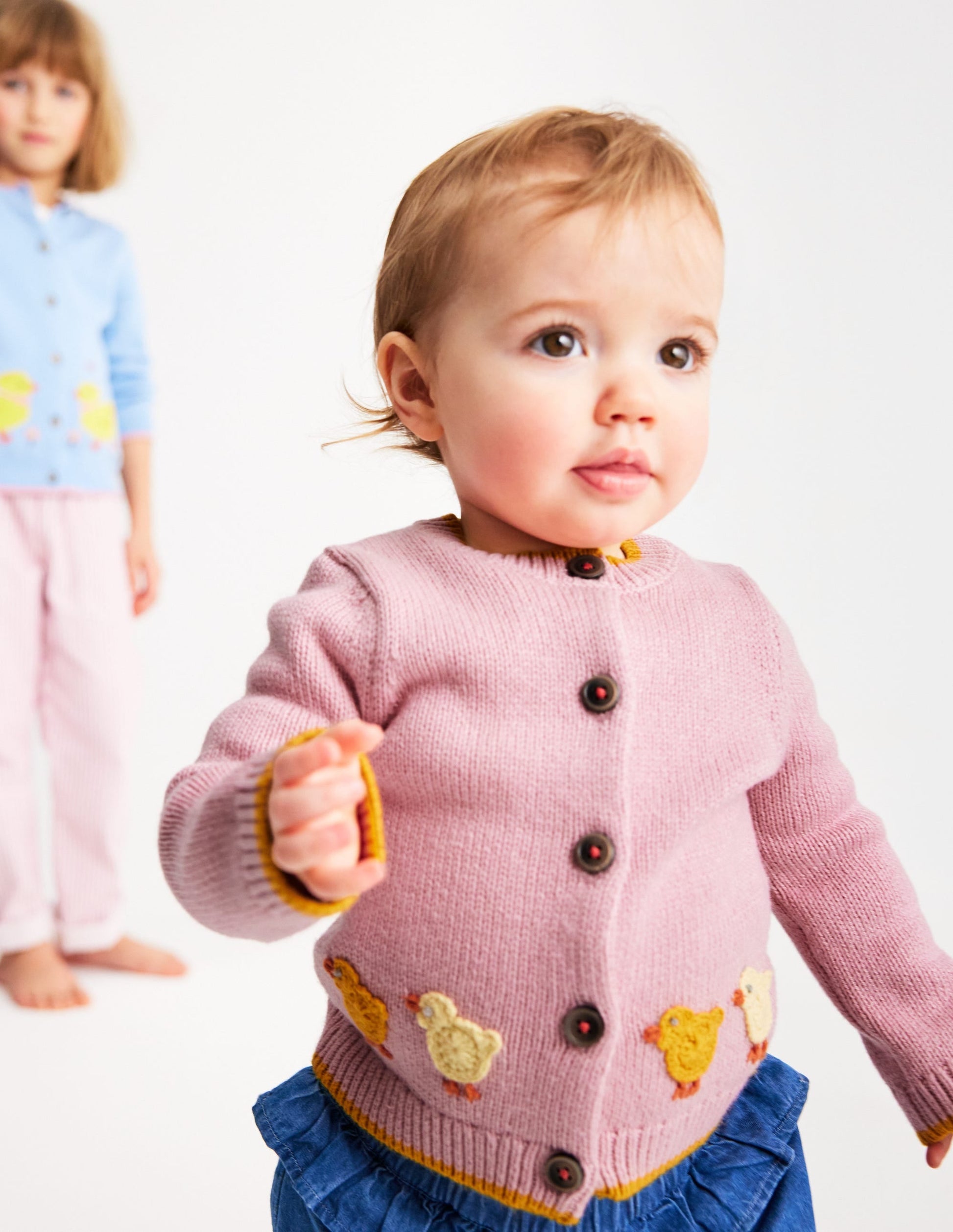 Fun Logo Cardigan-Vintage Pink Chicks-4