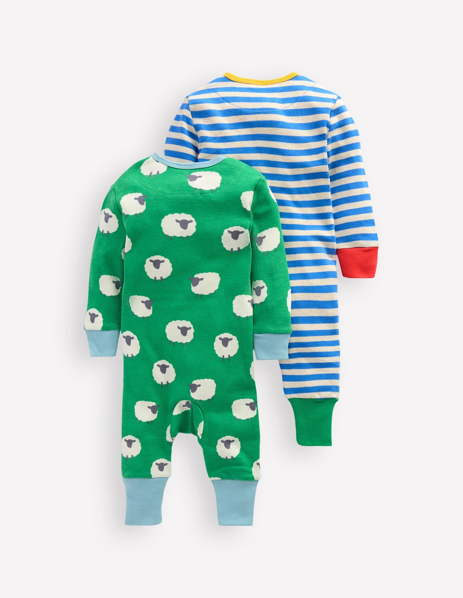 Twin Pack Rompers-Sapling Green Sheep-2