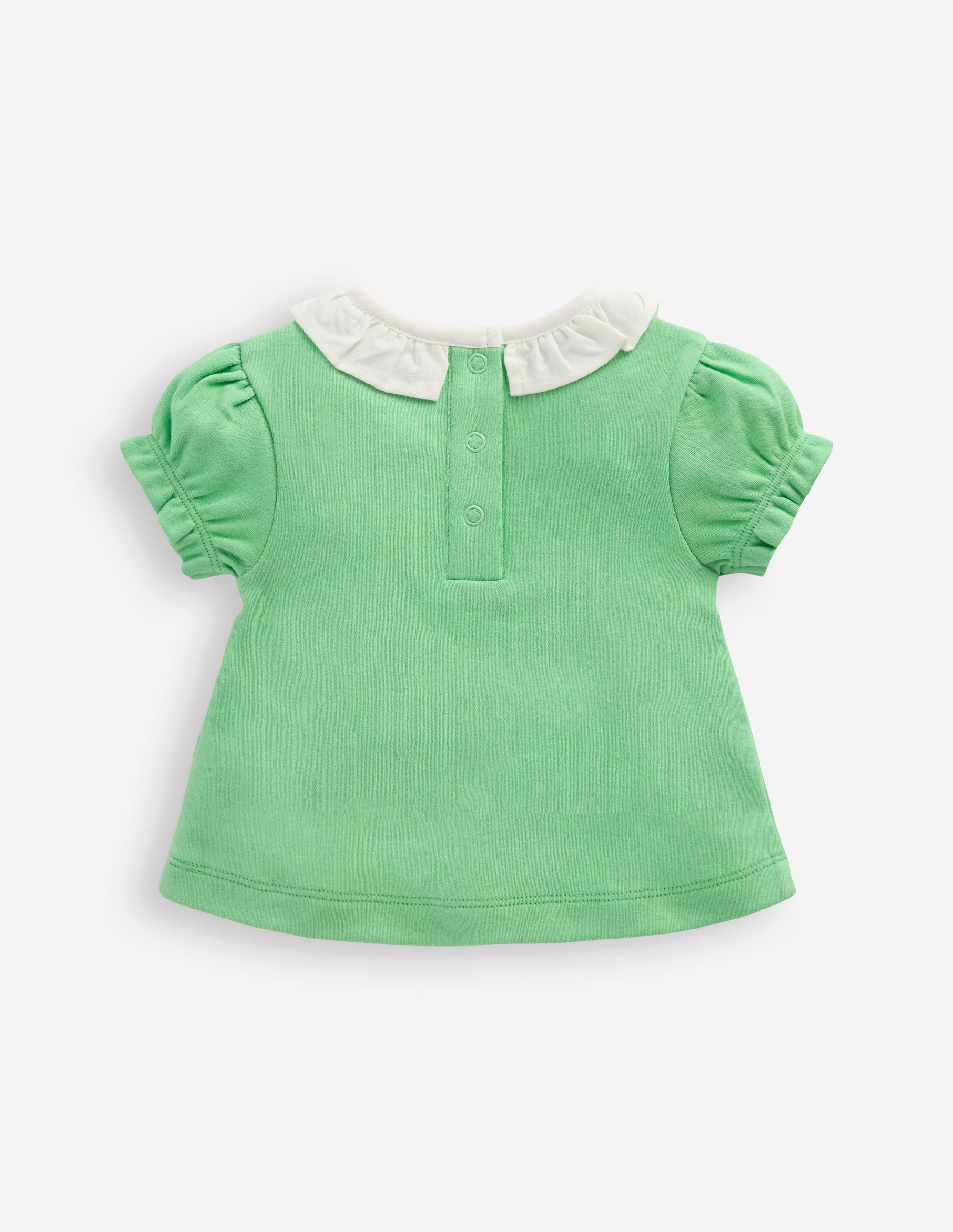 Ruffle Neck T-Shirt-Green Guinea Pig - Image 3