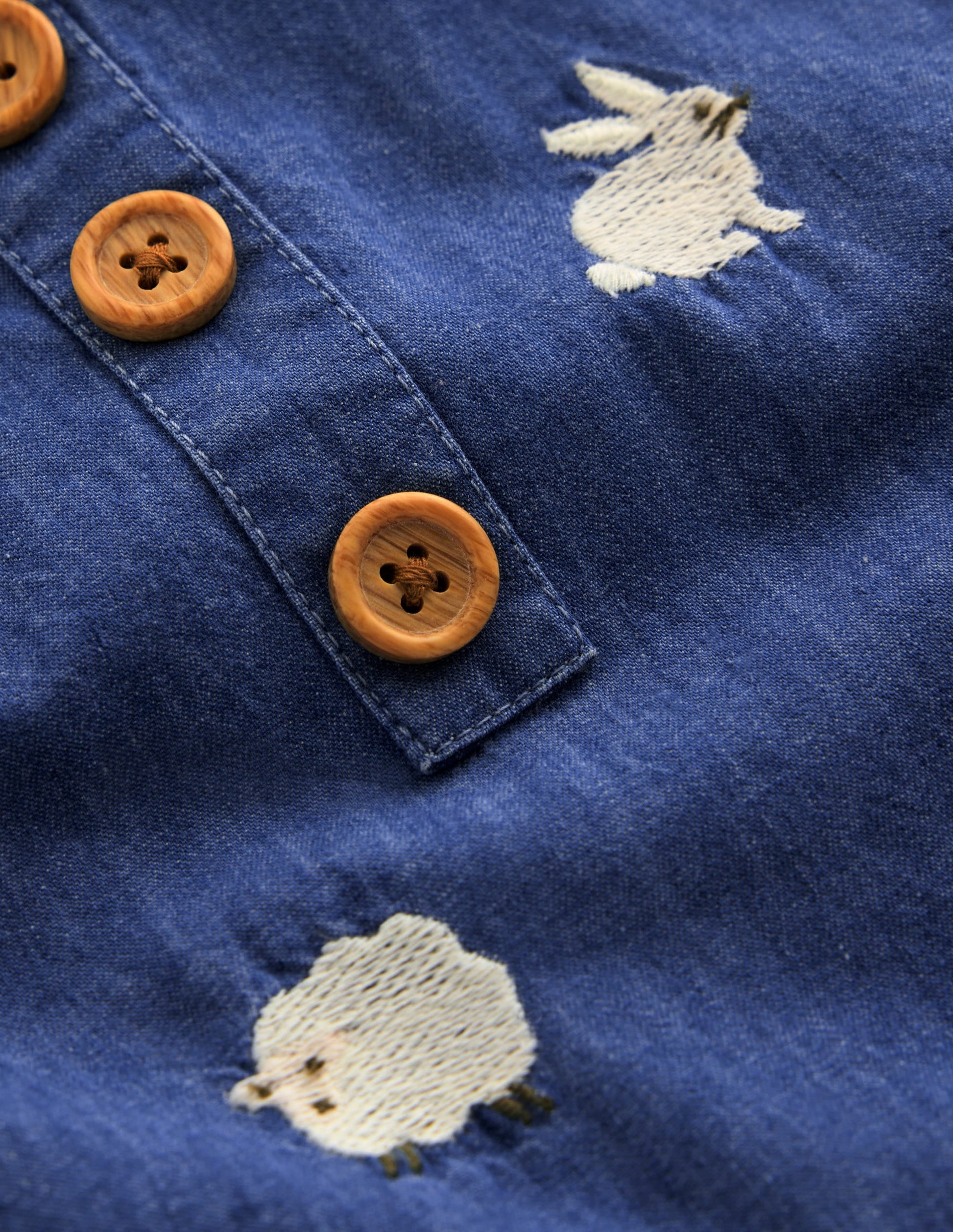 Embroidered Dungaree Set-Denim Easter Embroidery-3