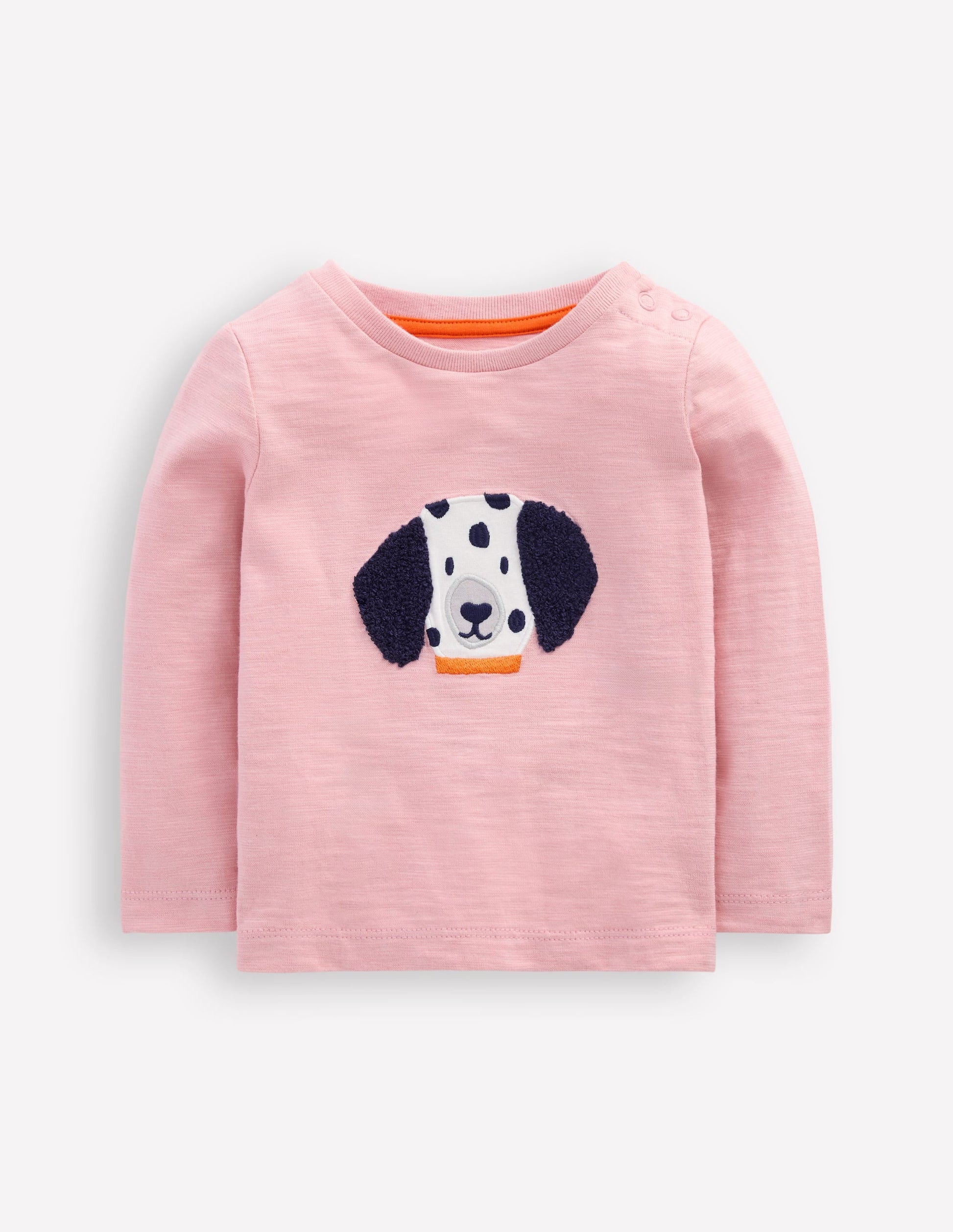 Bouclé Logo T-shirt-Vintage Pink-1