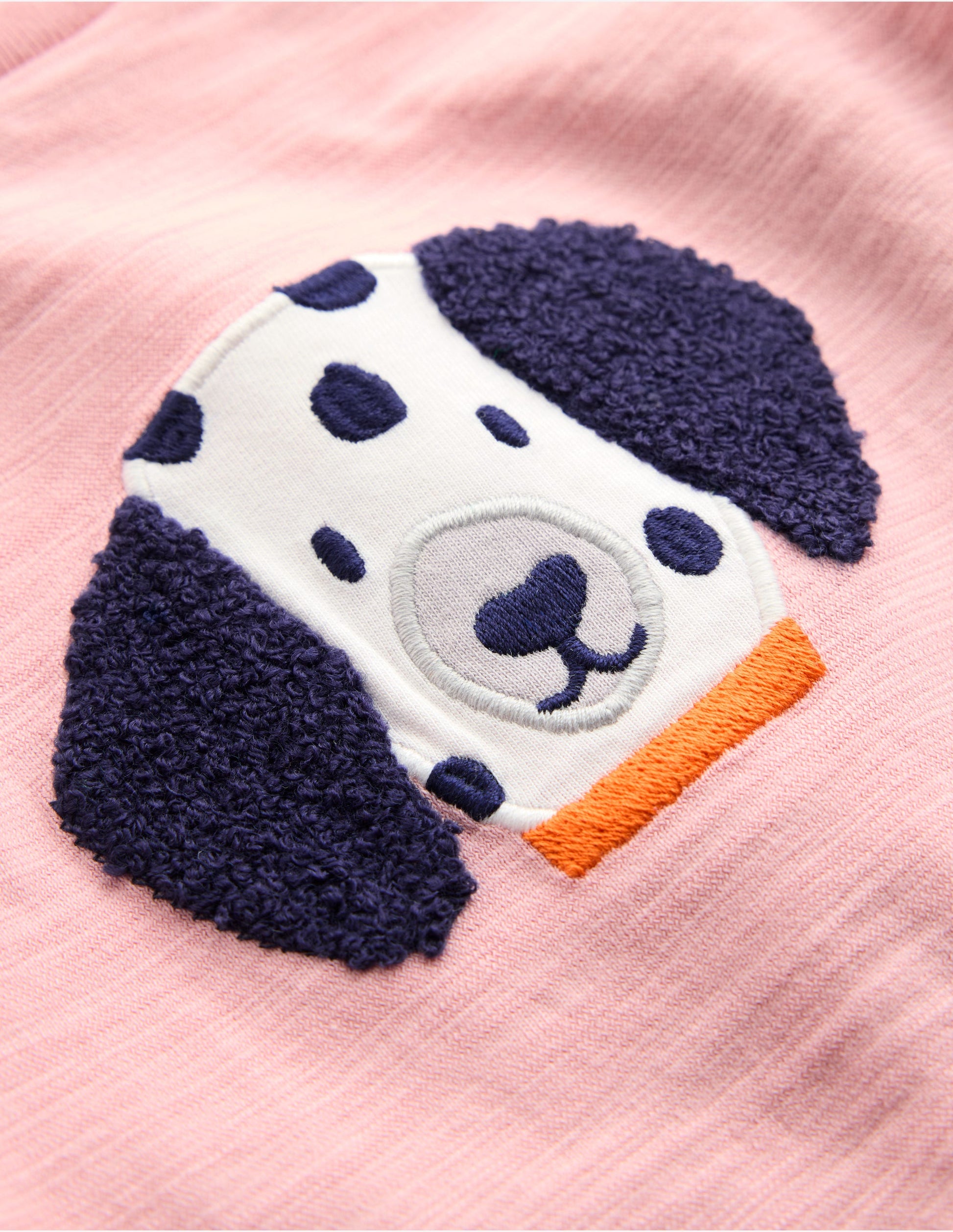 Bouclé Logo T-shirt-Vintage Pink-3