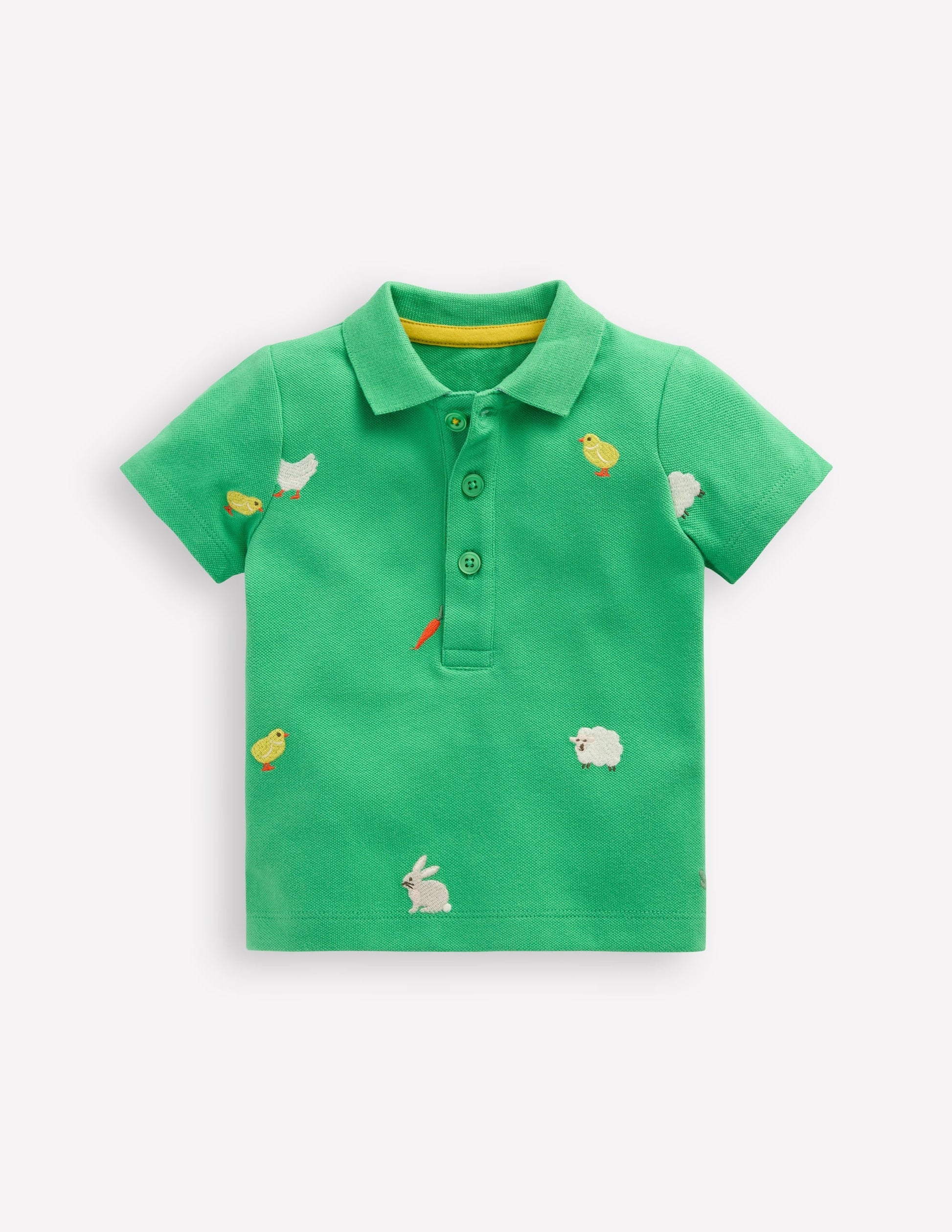 Embroidered Polo-Aloe Green-1