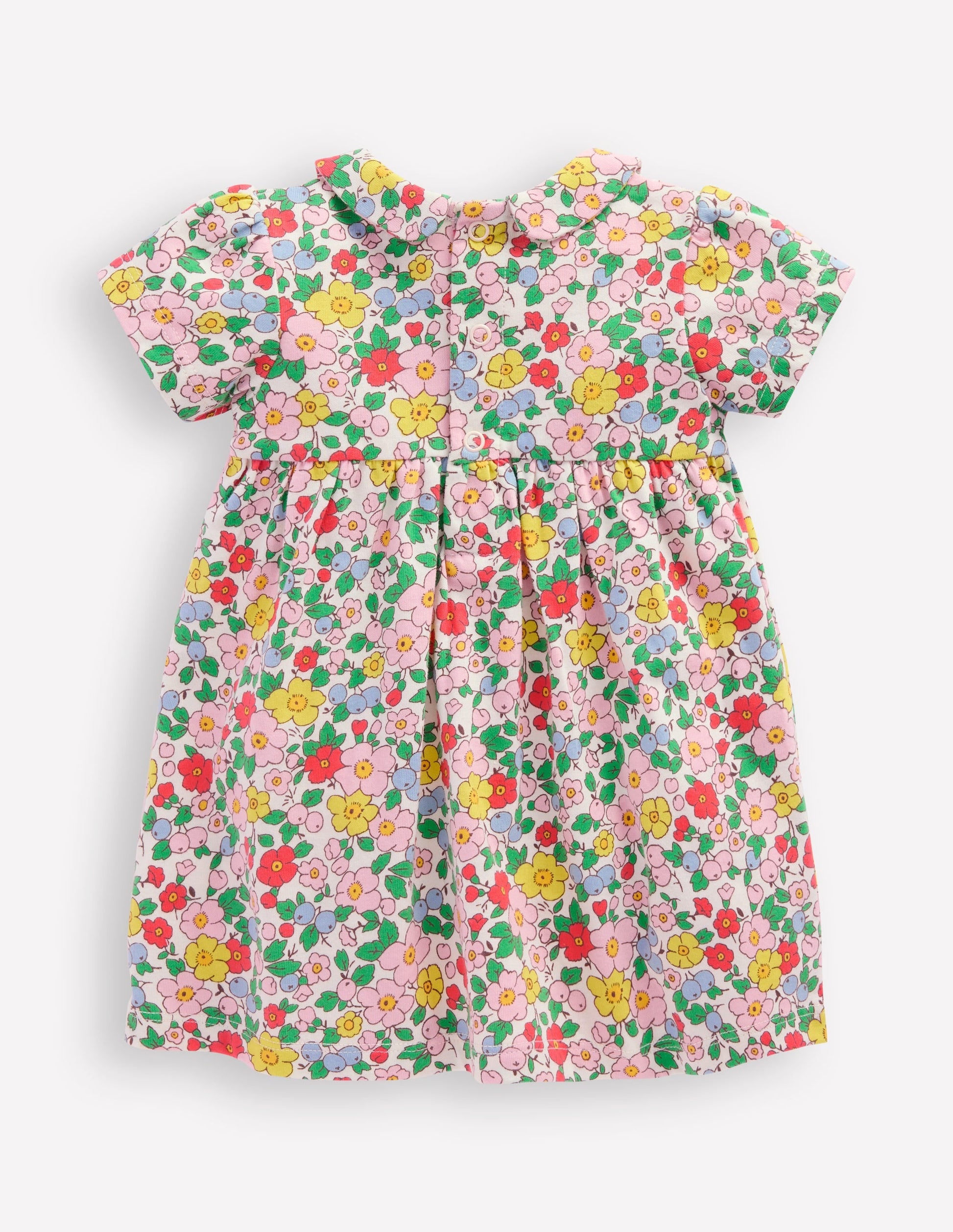 Jersey Peter Pan Collar Dress-Vanilla White Apple Blossom-2