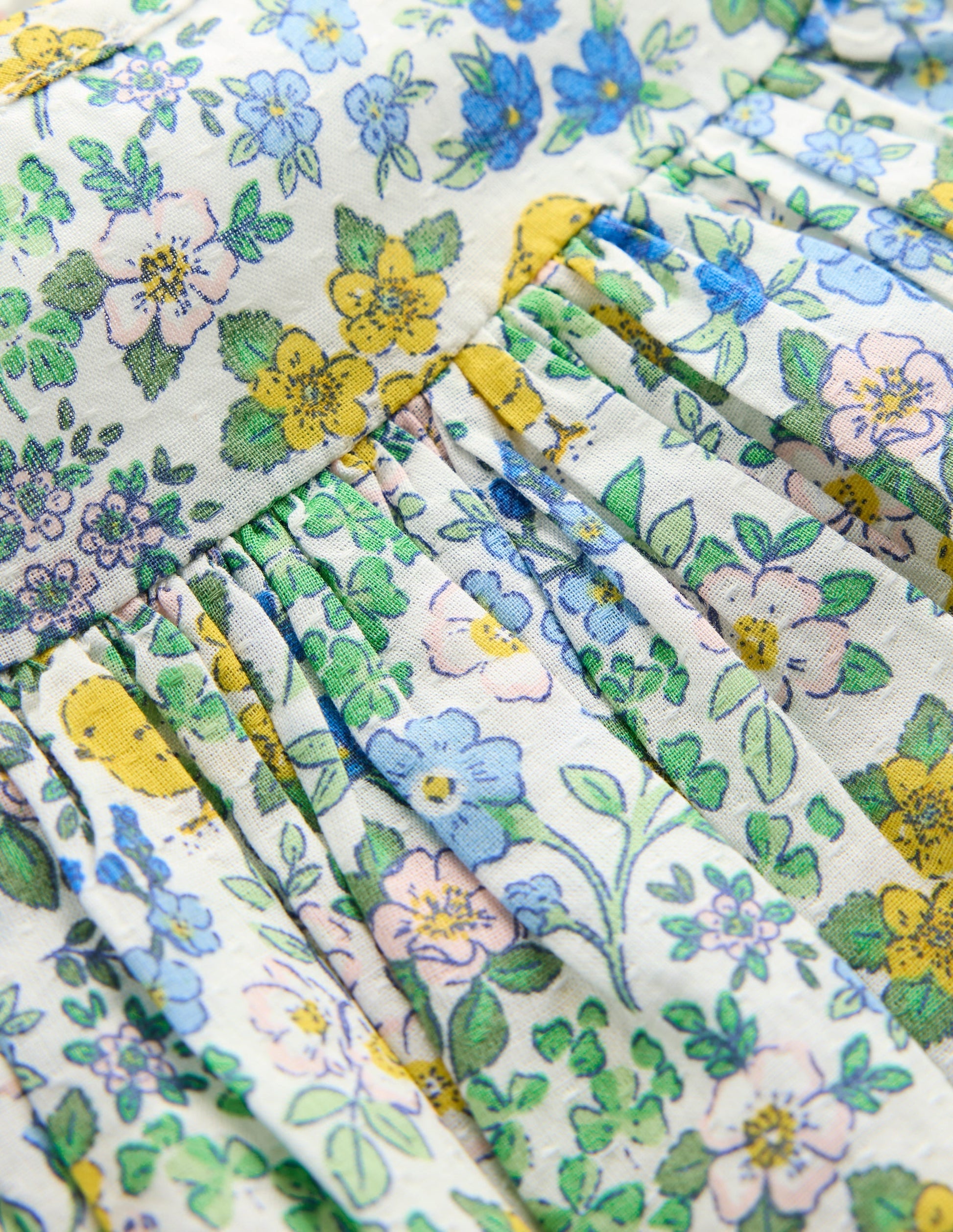 Gathered Woven Dress-Multi Chick Floral-1