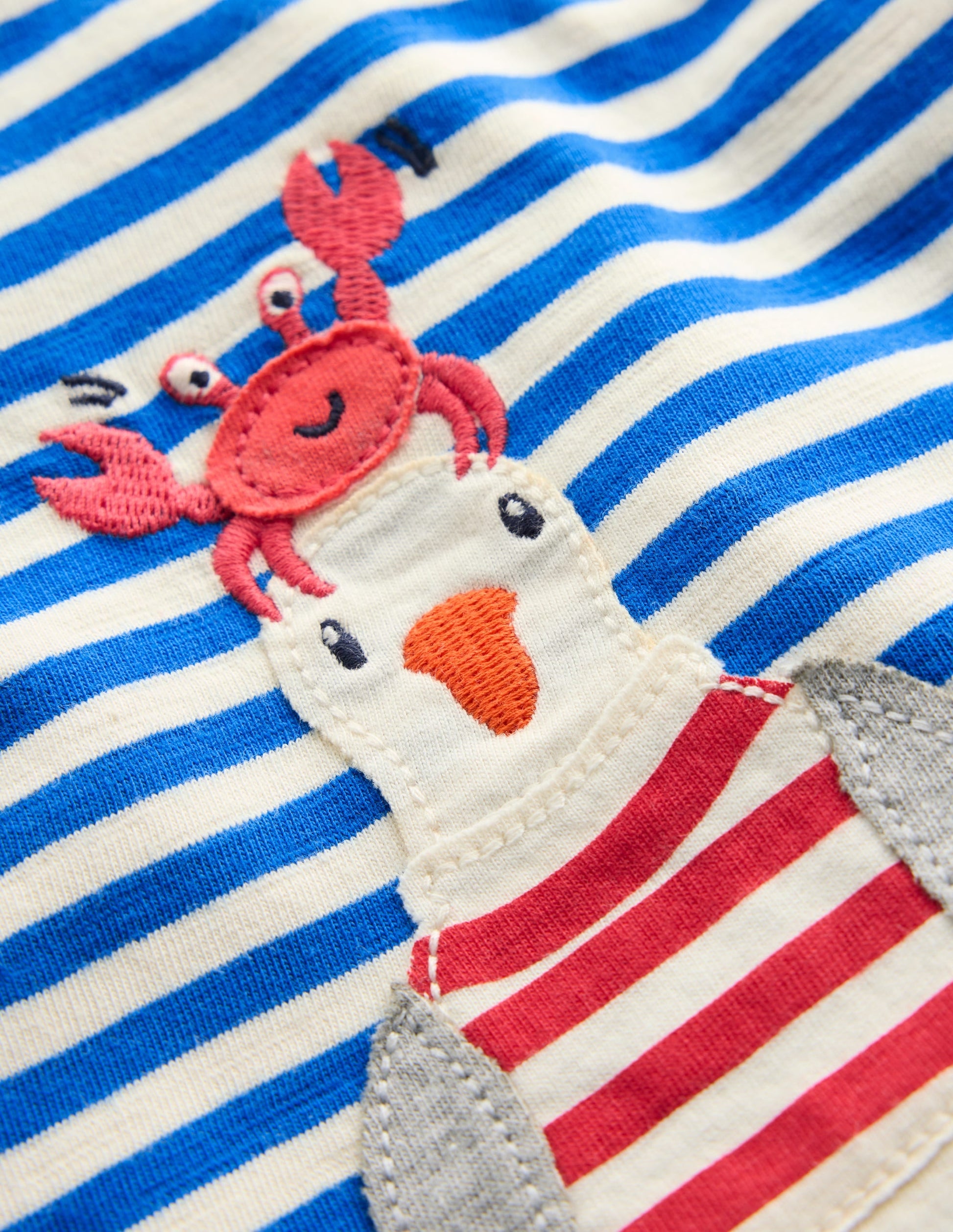 Fun Appliqué T-shirt-Soft Ivory/ Kingfisher Blue-3