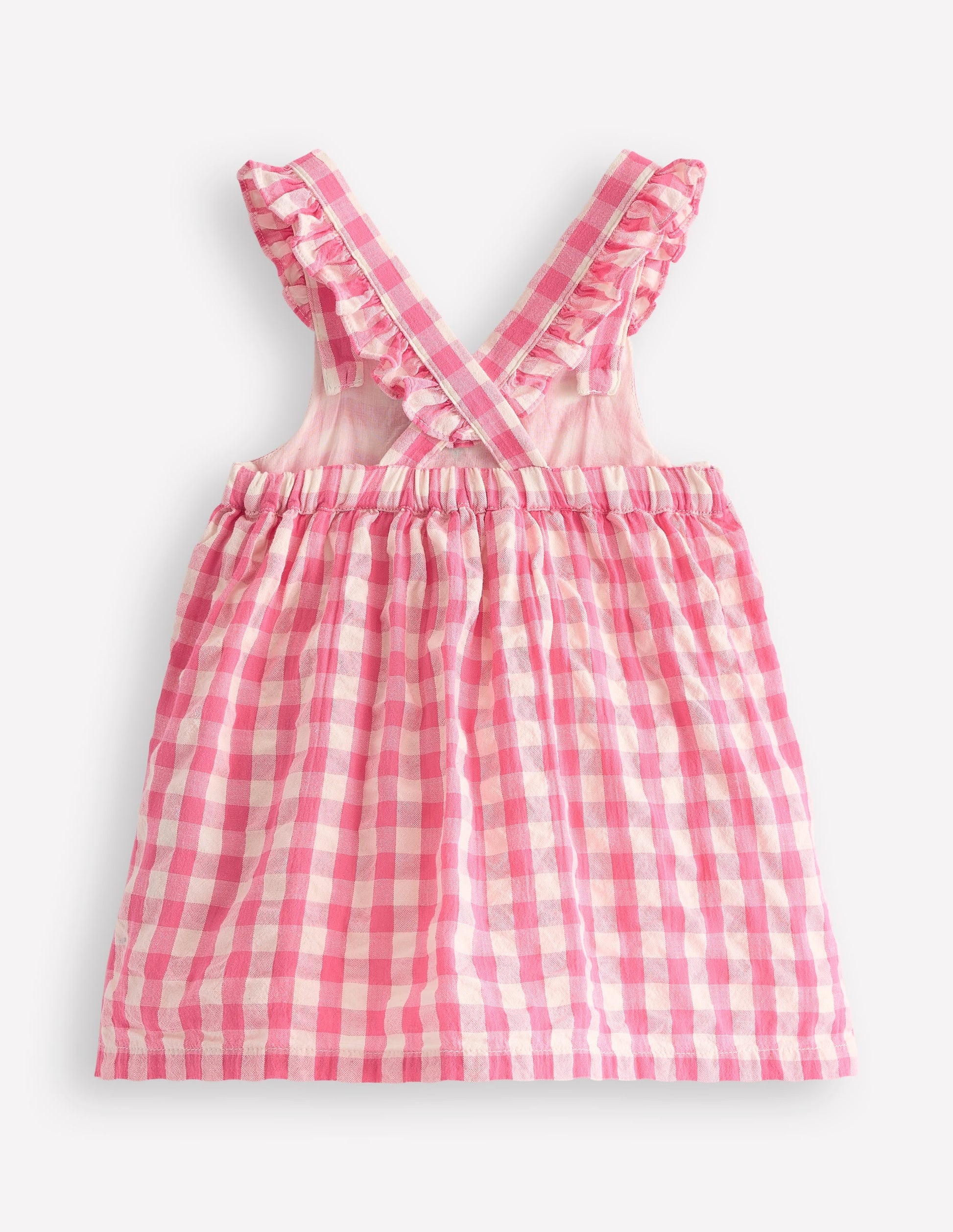 Nostalgic Pinny Dress-Pink Gingham-2