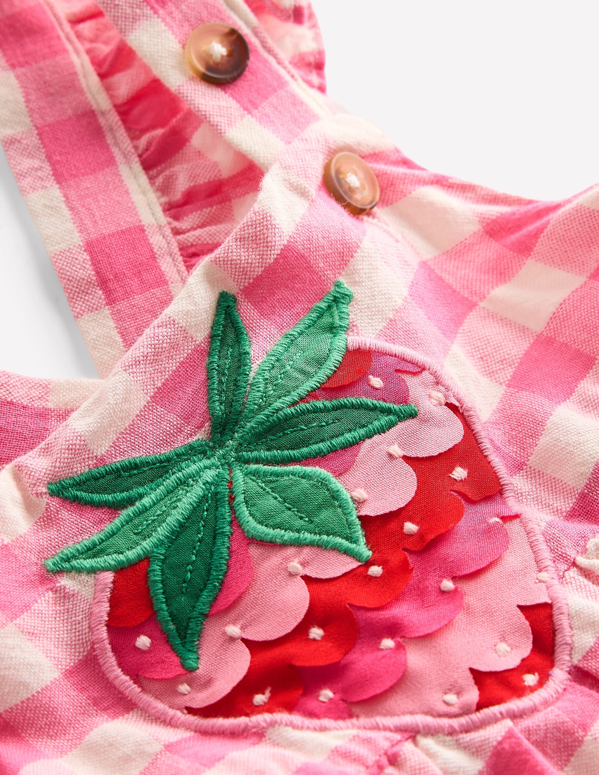 Nostalgic Pinny Dress-Pink Gingham-3