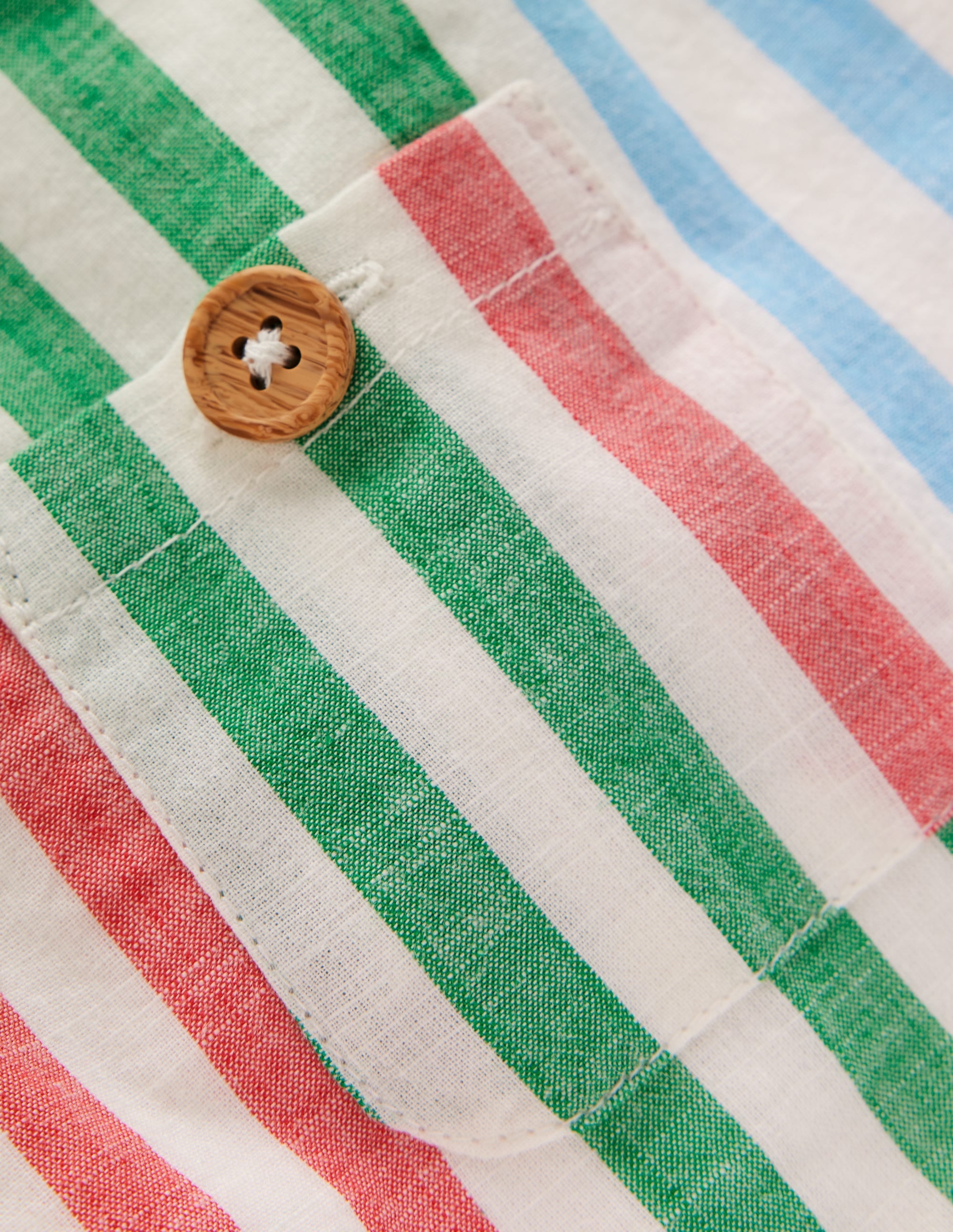Button Dungaree Set-Multi Stripe - Image 4