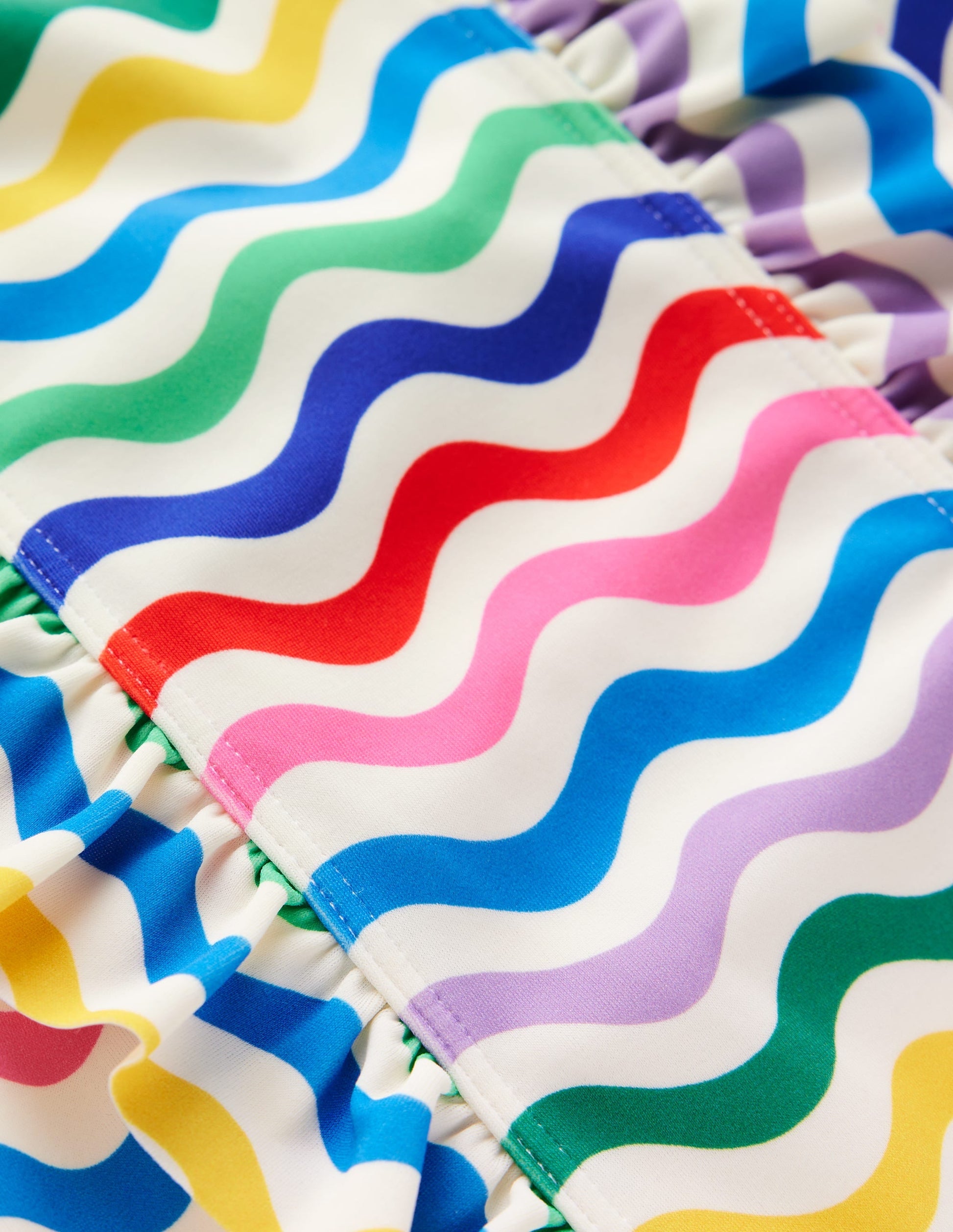 Frilly Swimsuit-Multi Small Wave-3