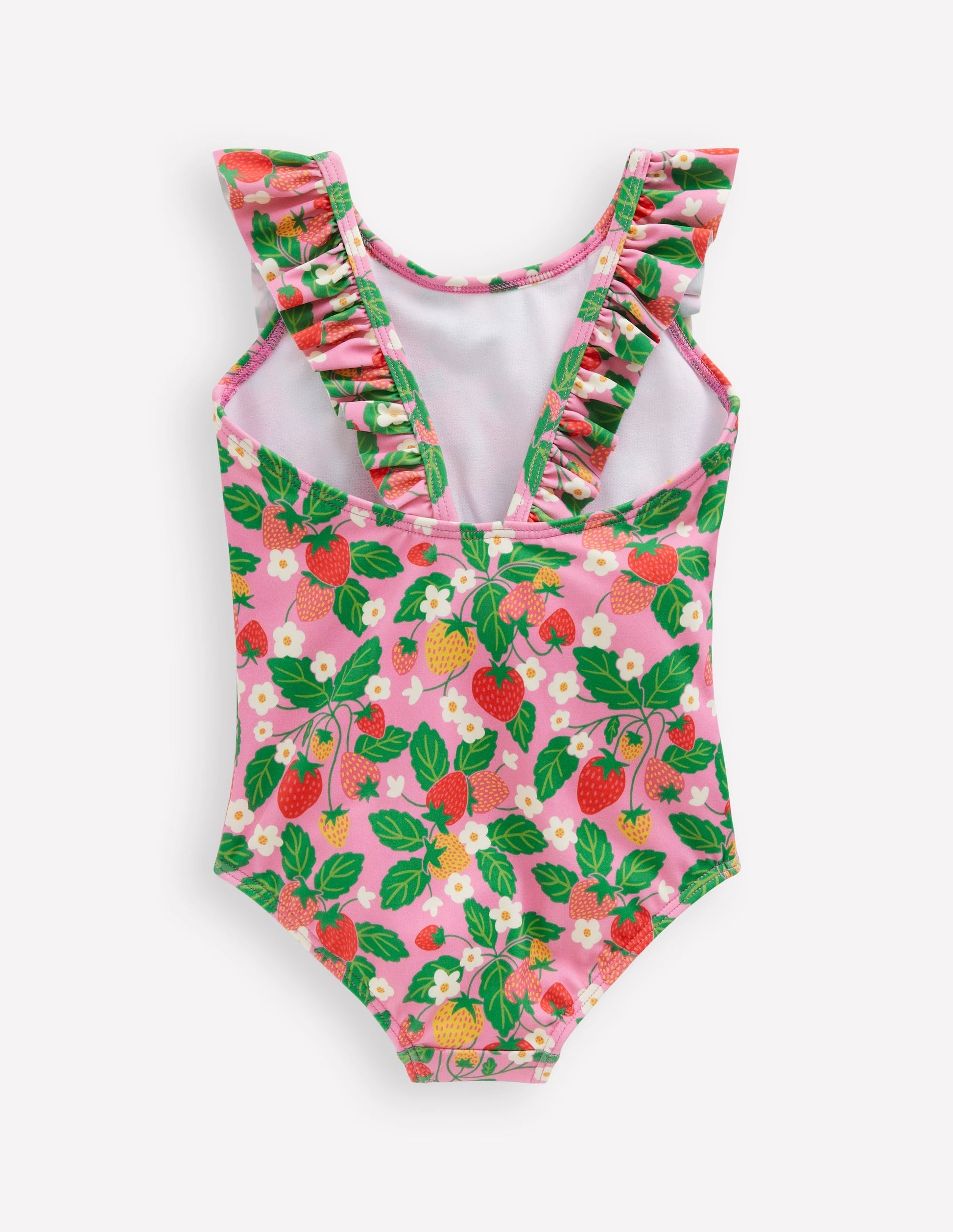 Frilly Swimsuit-Pink Strawberry Patch-2