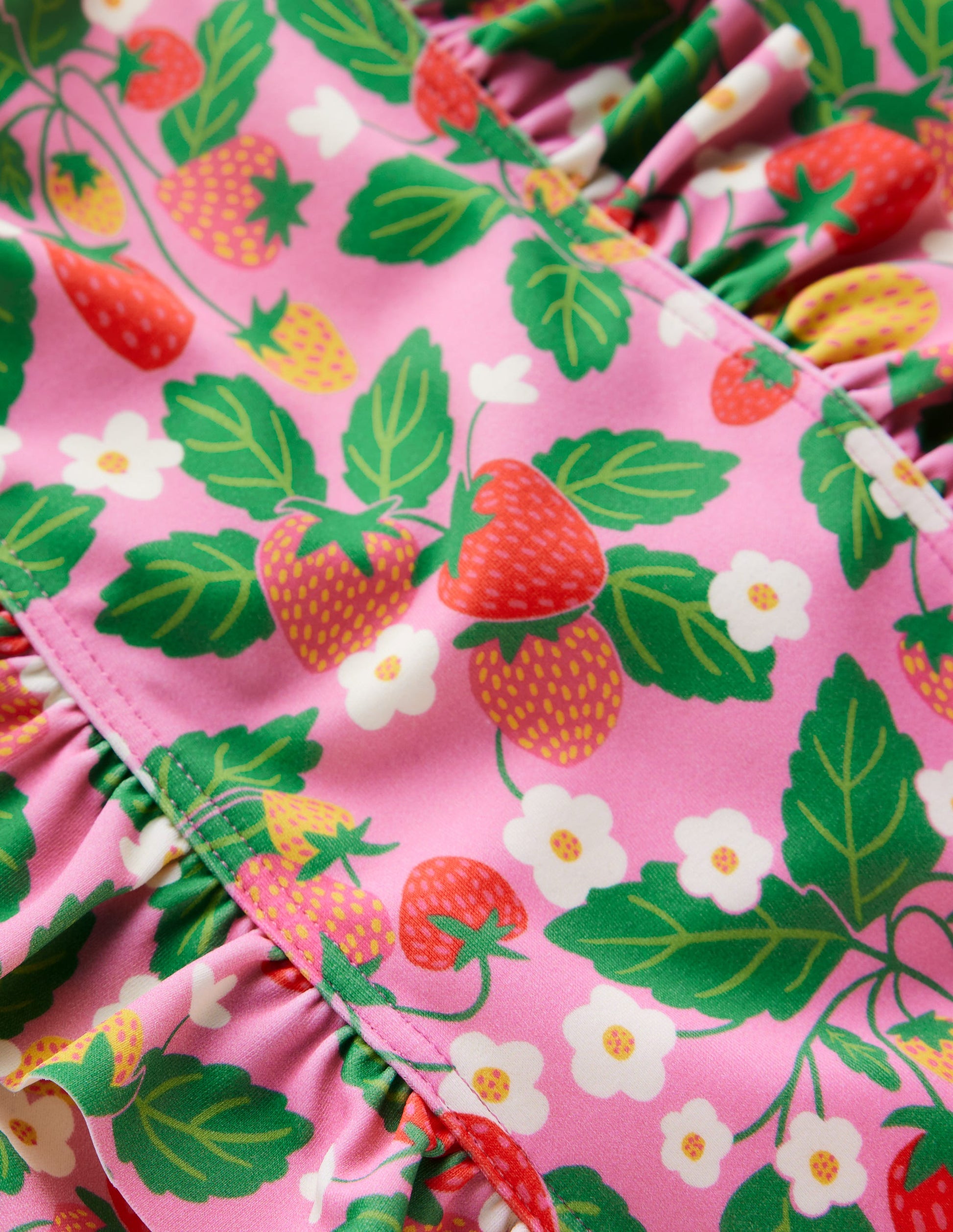 Frilly Swimsuit-Pink Strawberry Patch-3