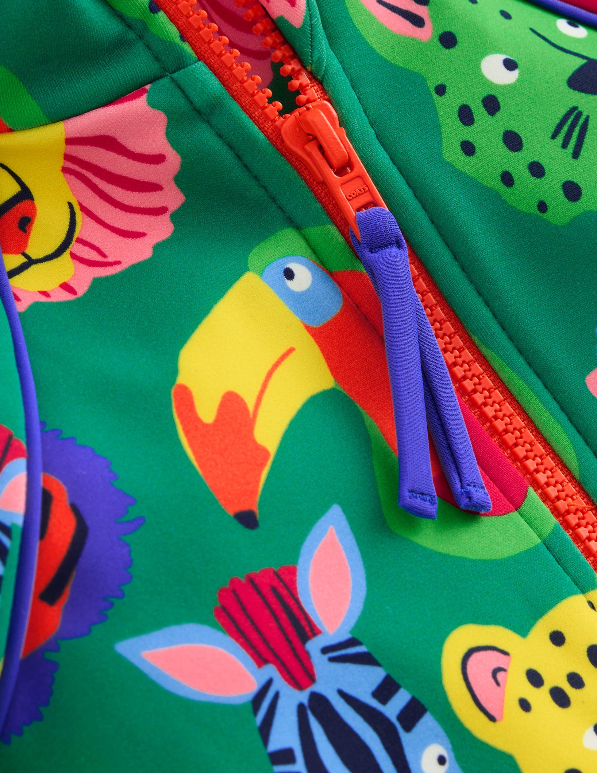 Fun Sun Safe Surfsuit-Multi Animal Faces-3