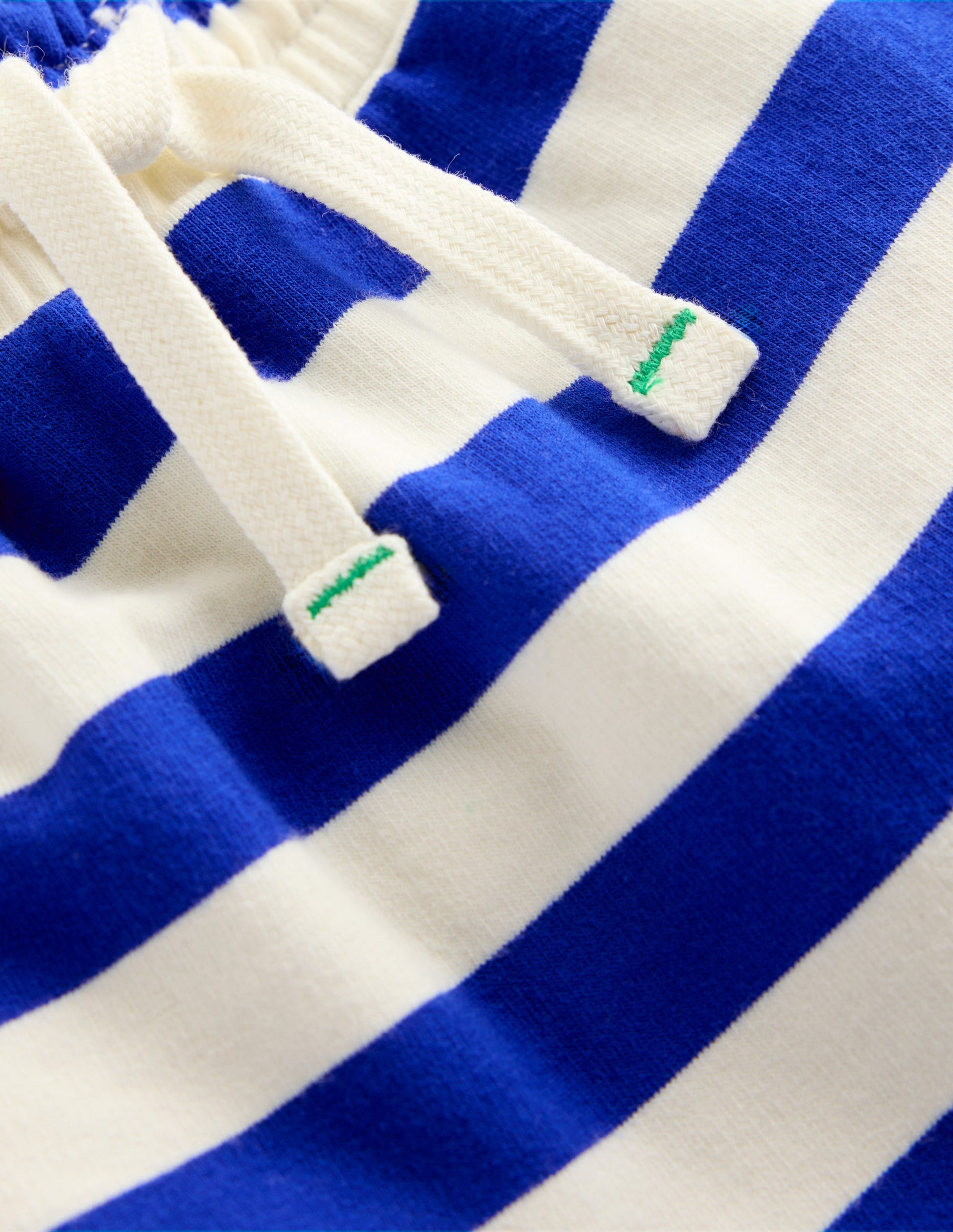 Boys Jersey Shorts-Bright Blue & Soft Ivory-3