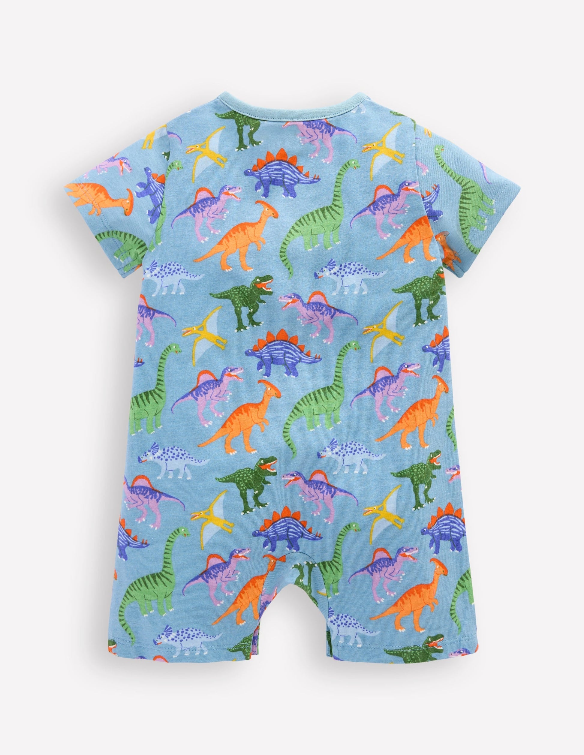 Jersey Romper-Vintage Blue Dinosaurs-2