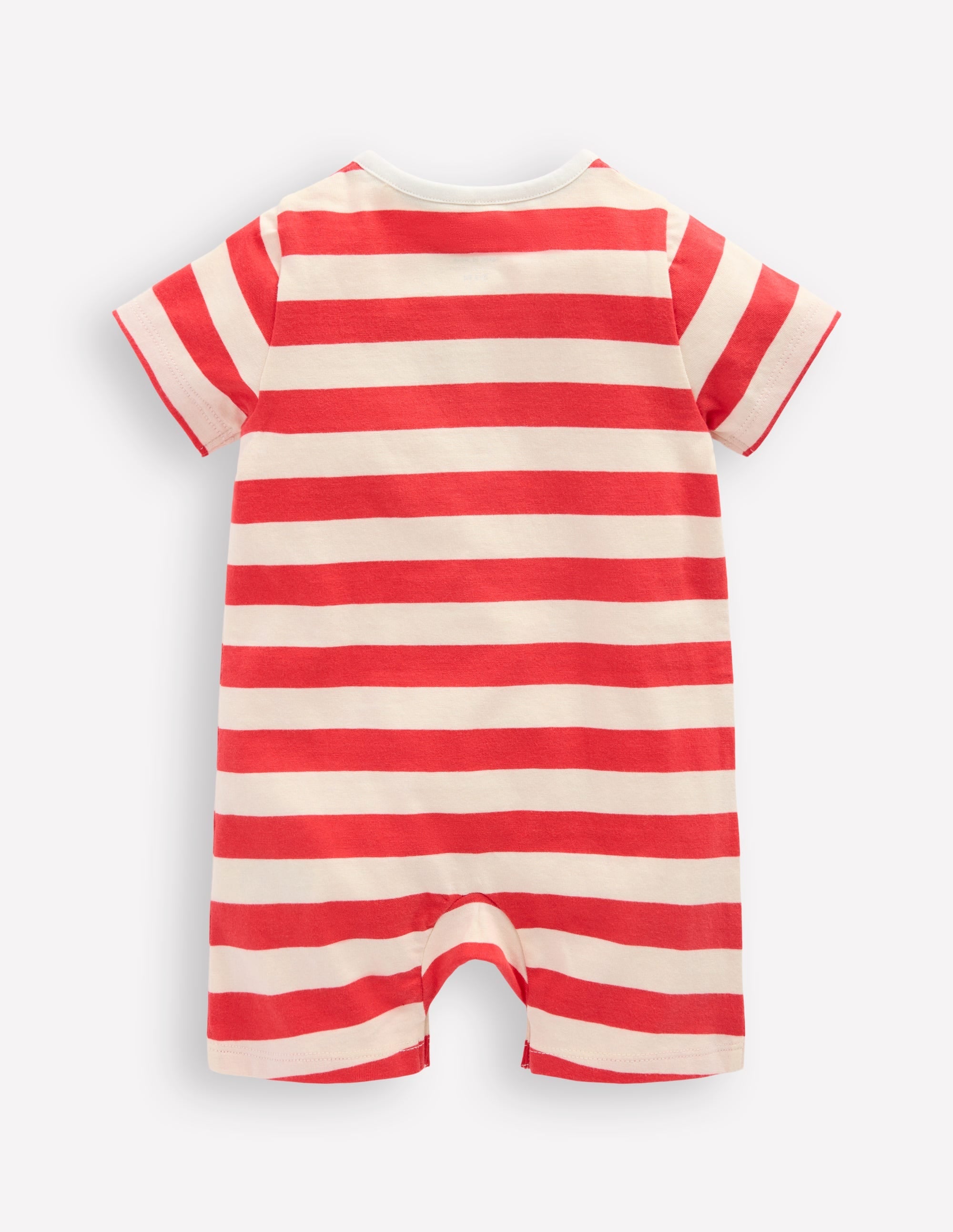 Jersey Romper-Jam Red and Ivory Stripe - Image 2