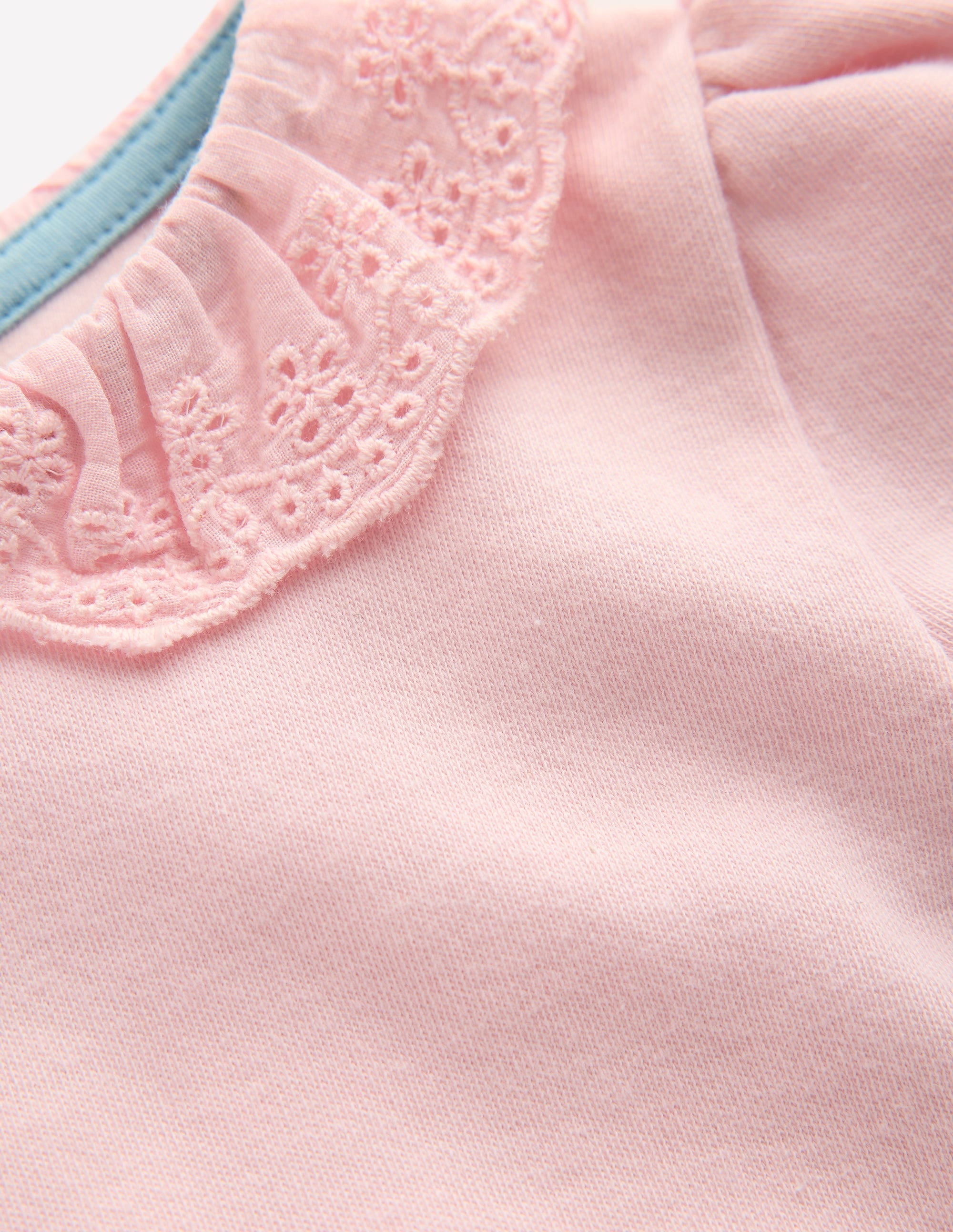Broderie Collared Body-French Pink - Image 3