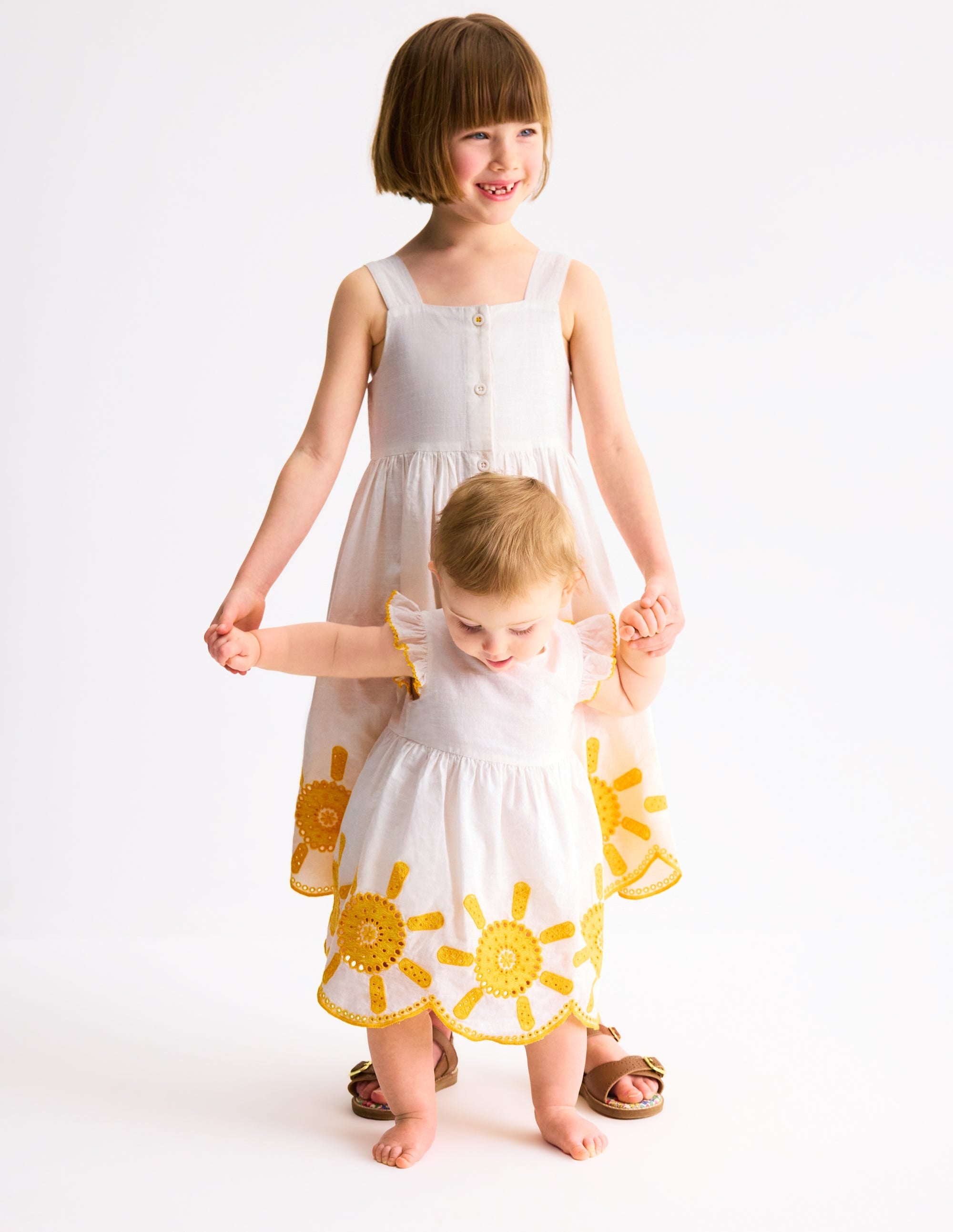 Woven Frill Dress-Ivory - Image 4