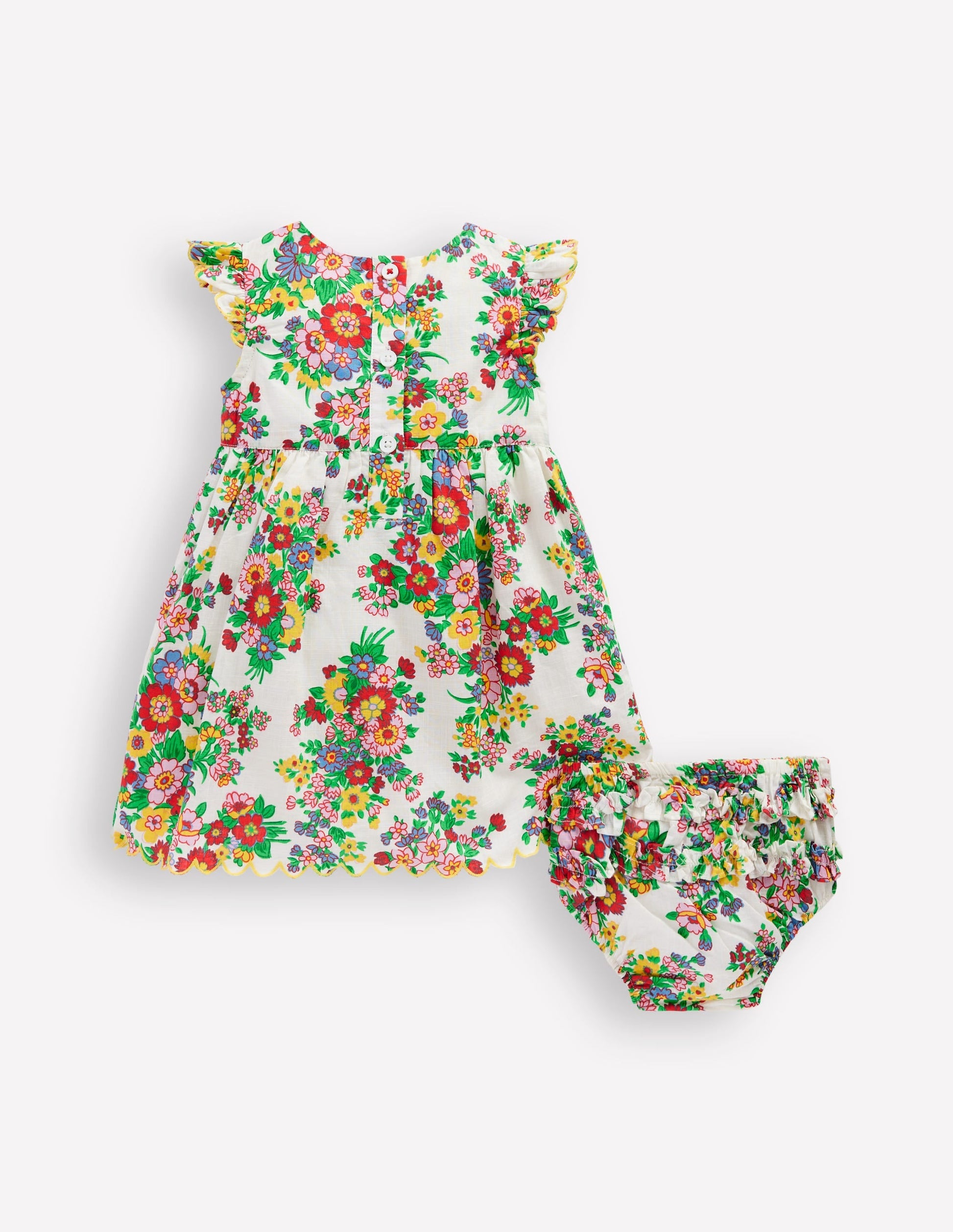 Woven Frill Dress-Multi Floral-2