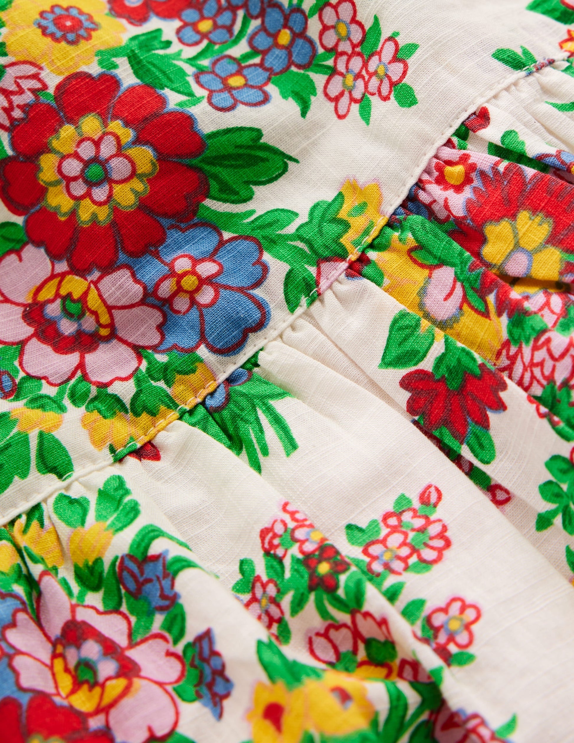 Woven Frill Dress-Multi Floral-3