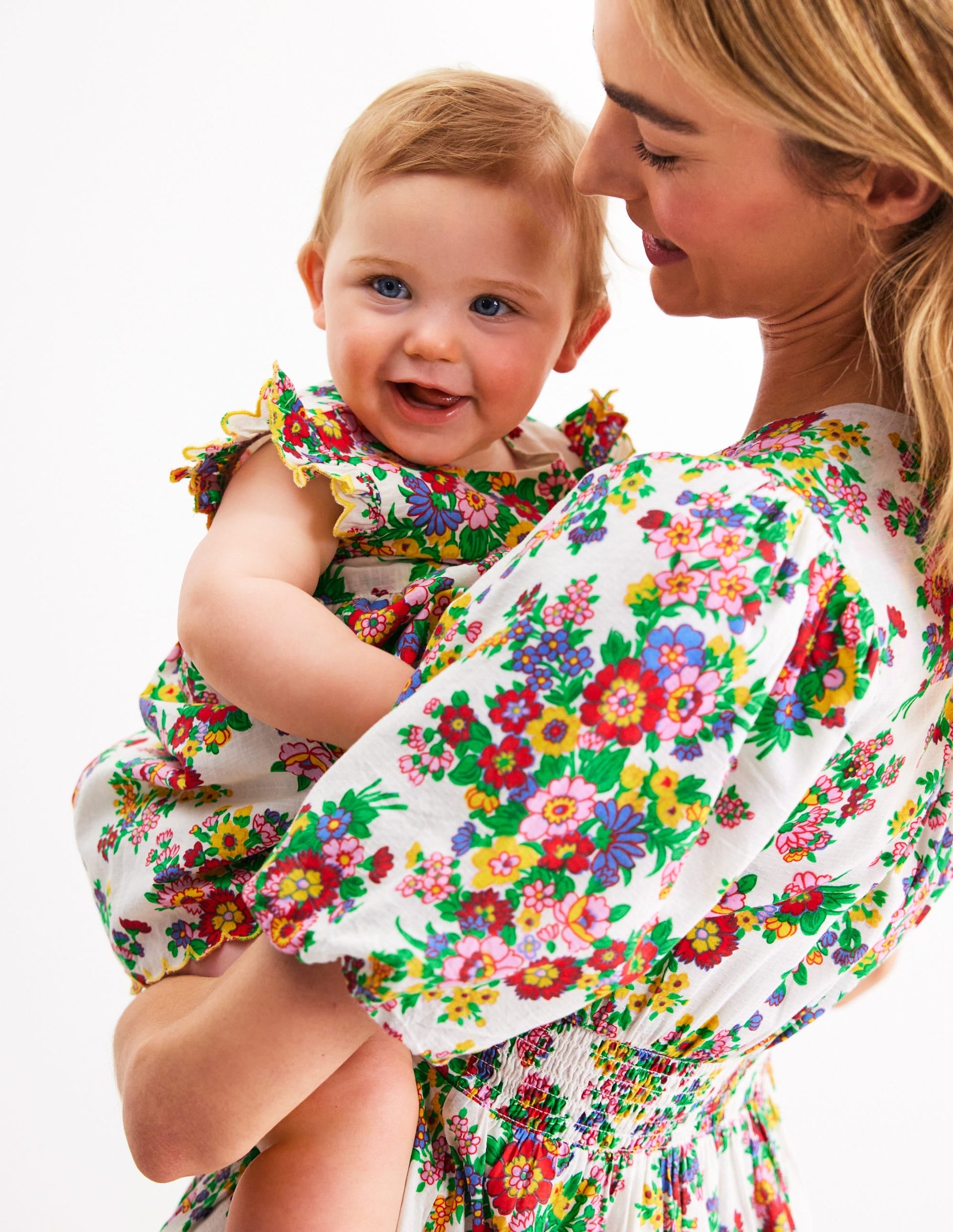Woven Frill Dress-Multi Floral-4
