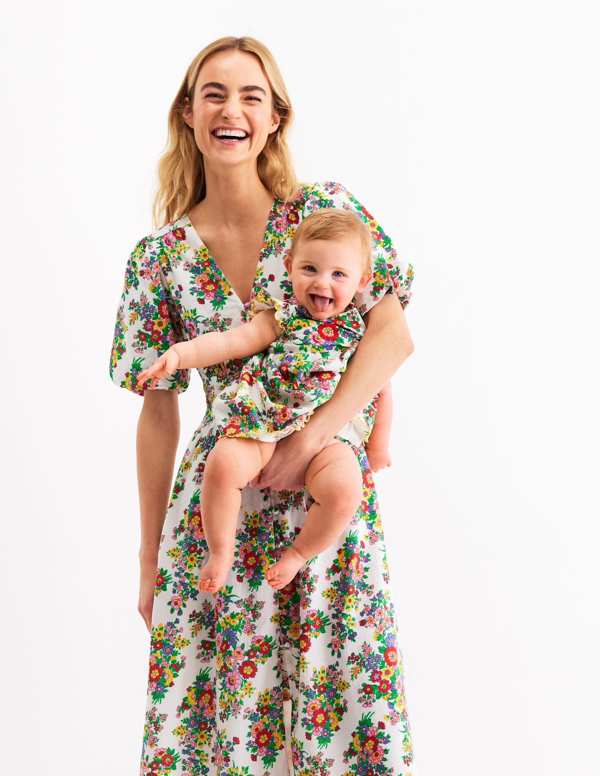 Woven Frill Dress-Multi Floral-5