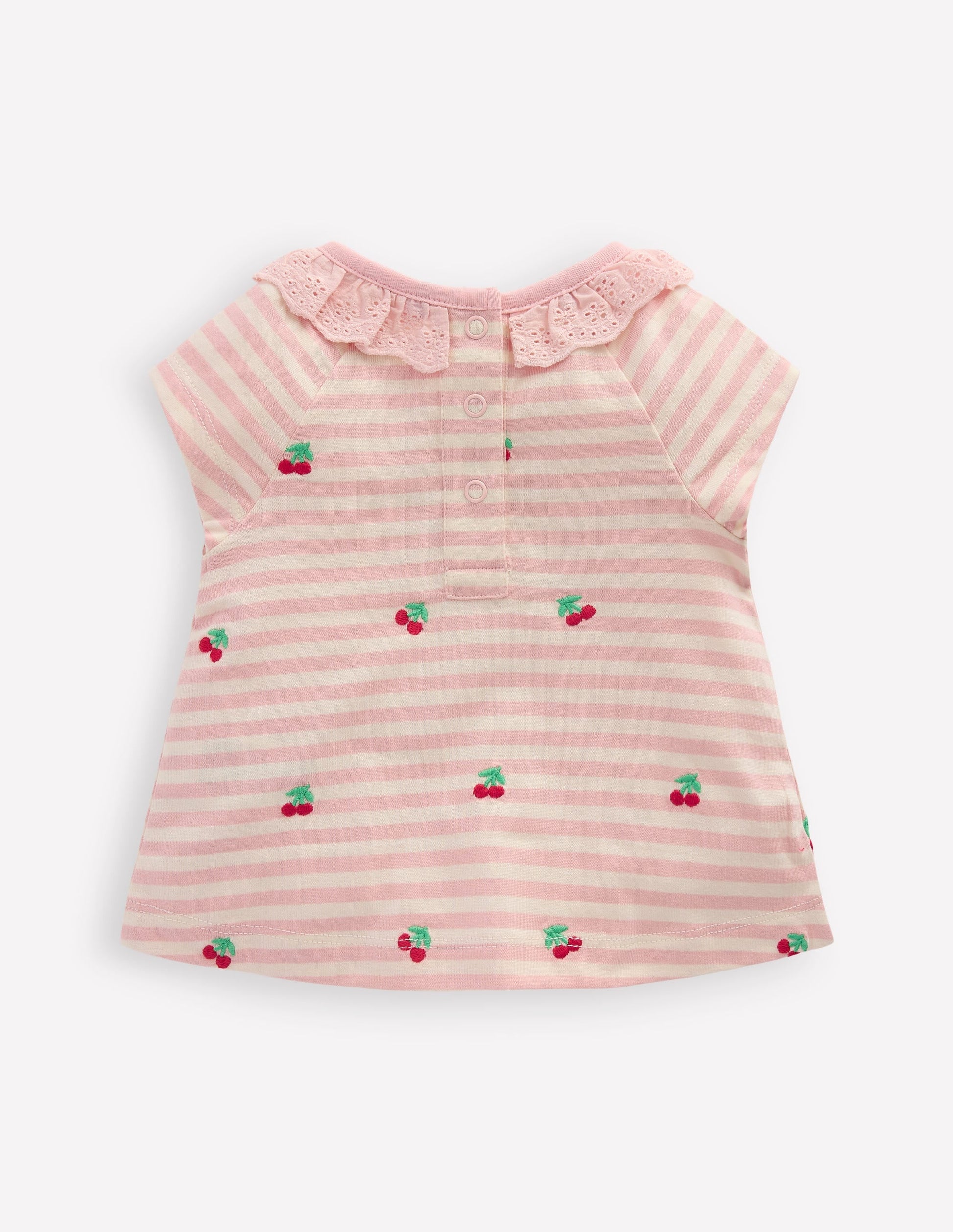 Embroidered Jersey Top-Soft Ivory/ Chalk Pink-2