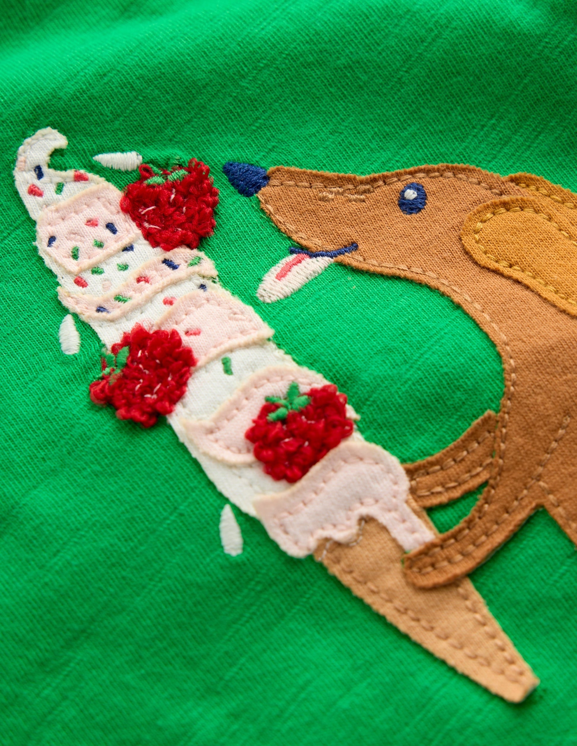 Fun Appliqué T-shirt-Sapling Green-3