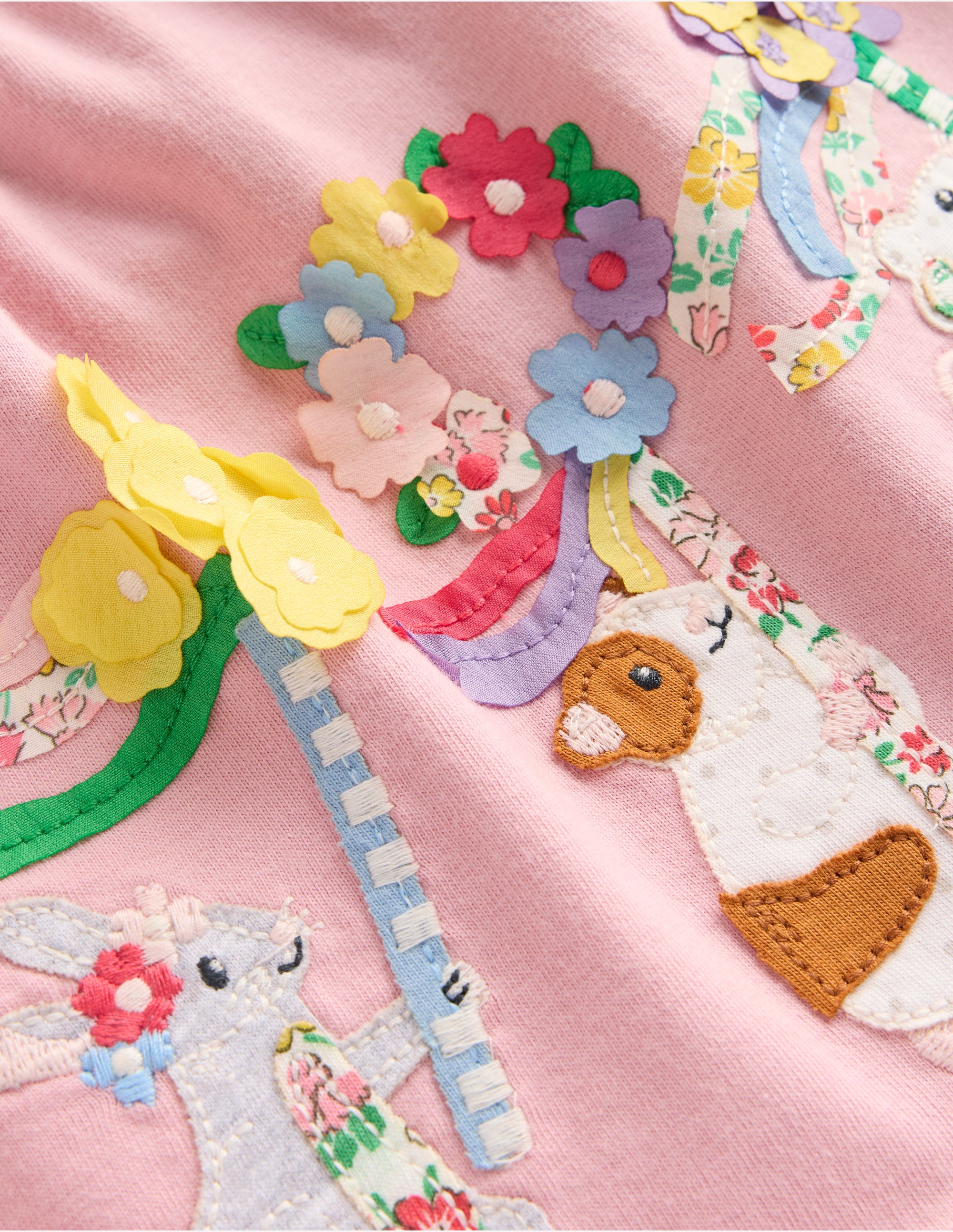 Logo Jersey Frill Sleeve Dress-Zephyr May Day Animals - Image 3