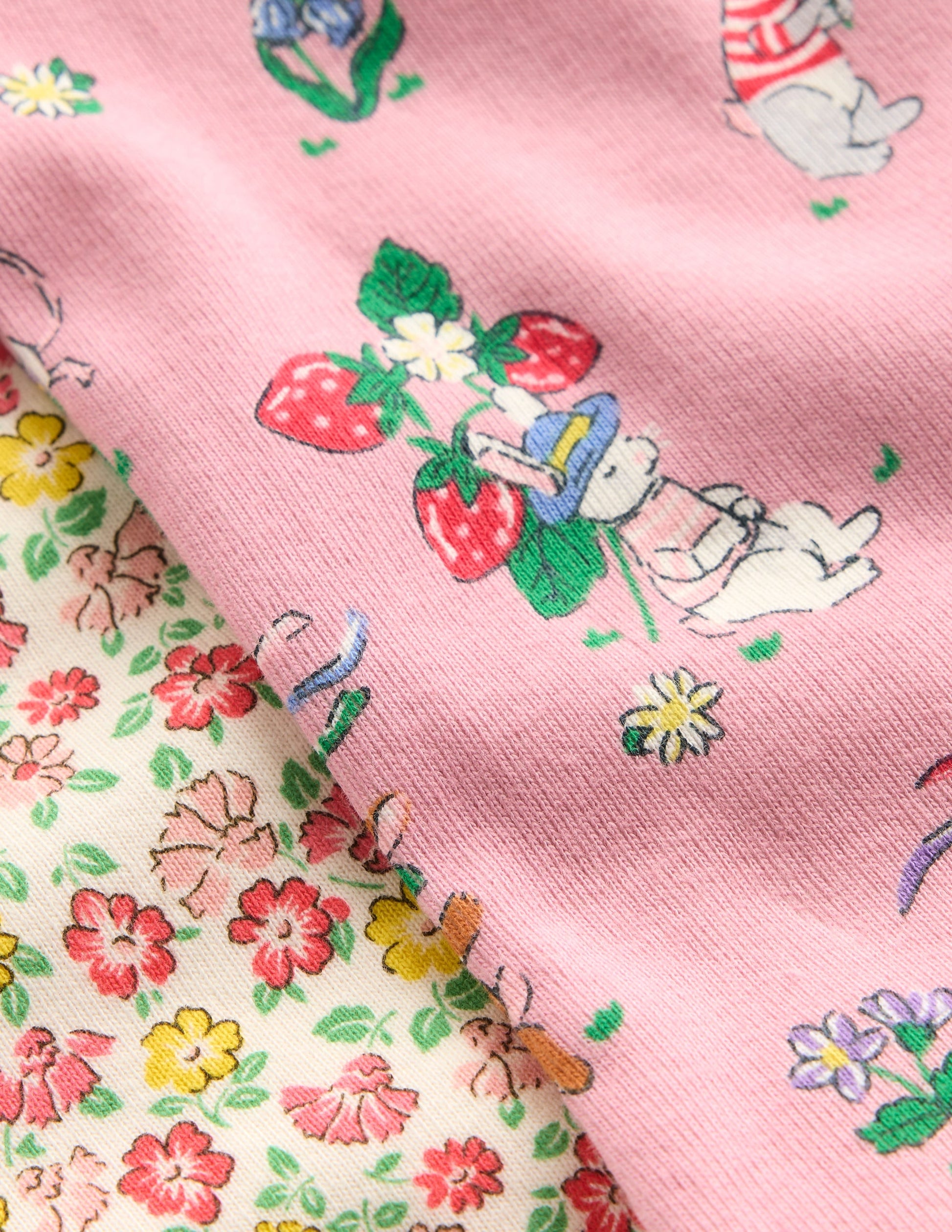 Twin Pack Short Rompers-Multi Summer Flowerbed-3