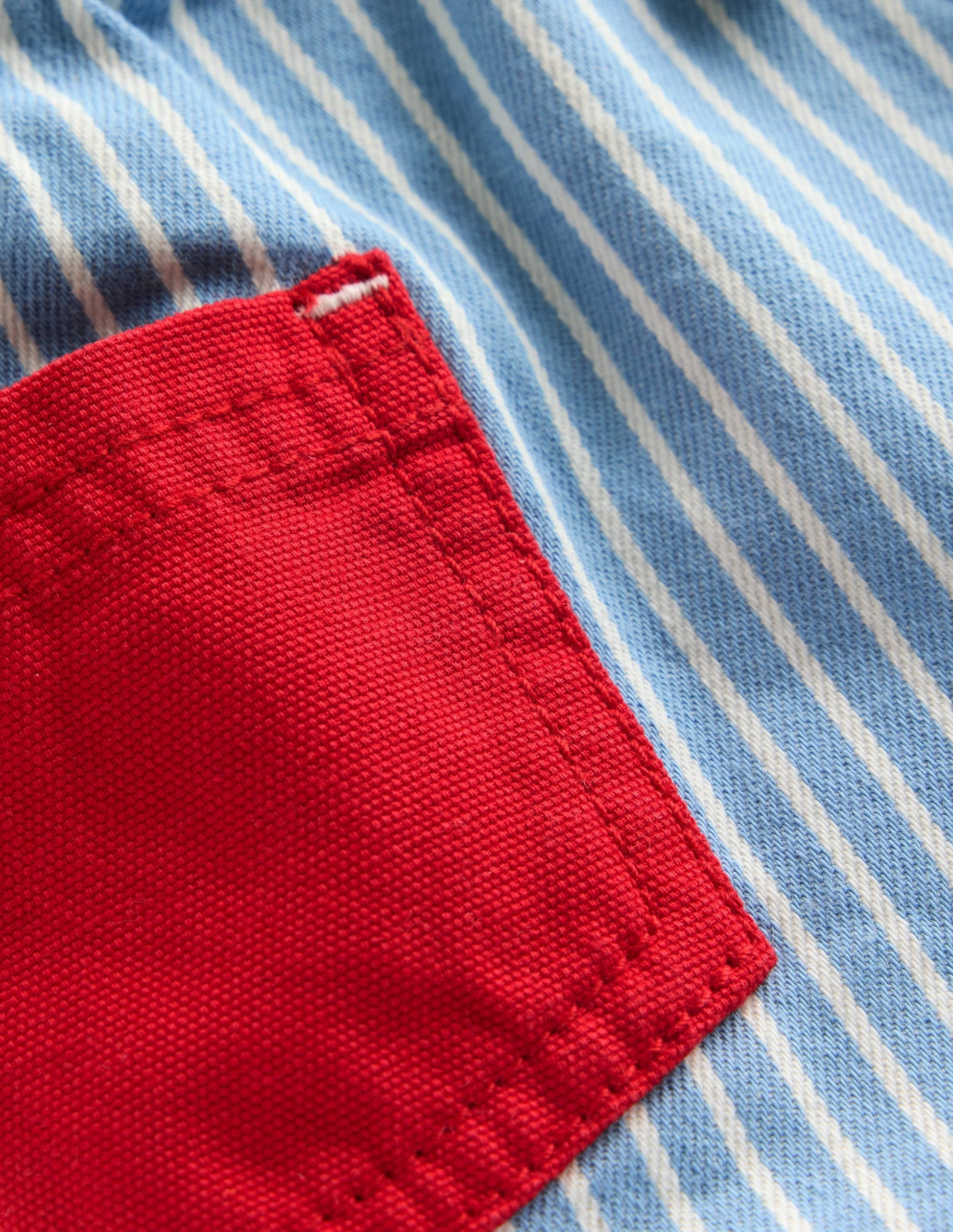 Woven Pocket Shorts-Blue Stripe-3