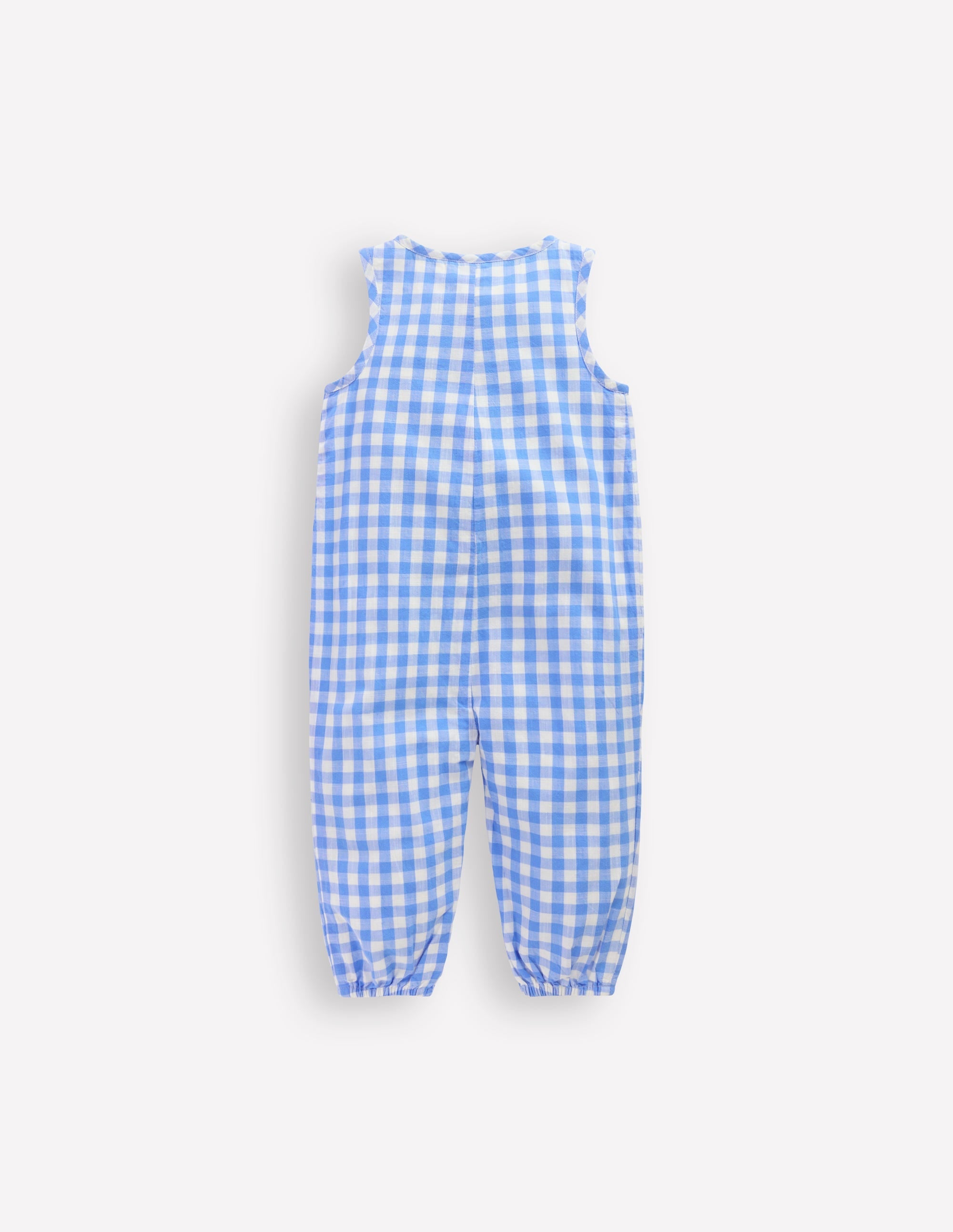 Woven Romper-Blue Gingham - Image 2