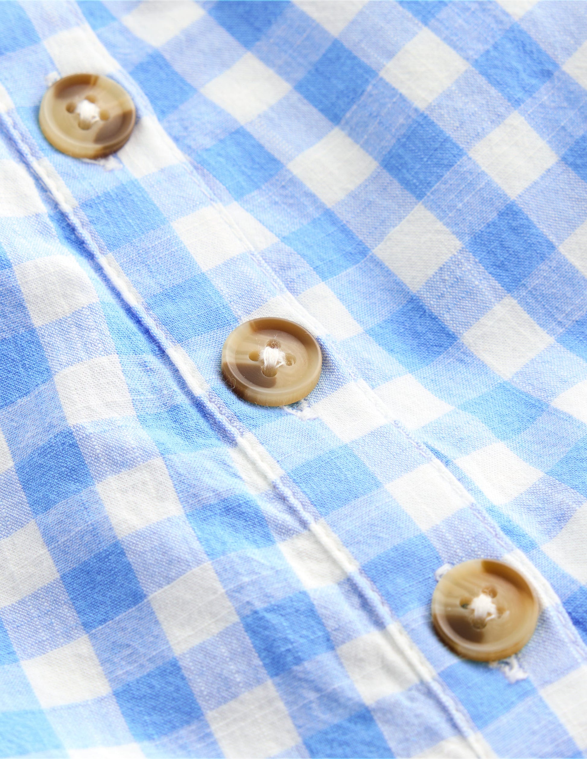 Woven Romper-Blue Gingham-3