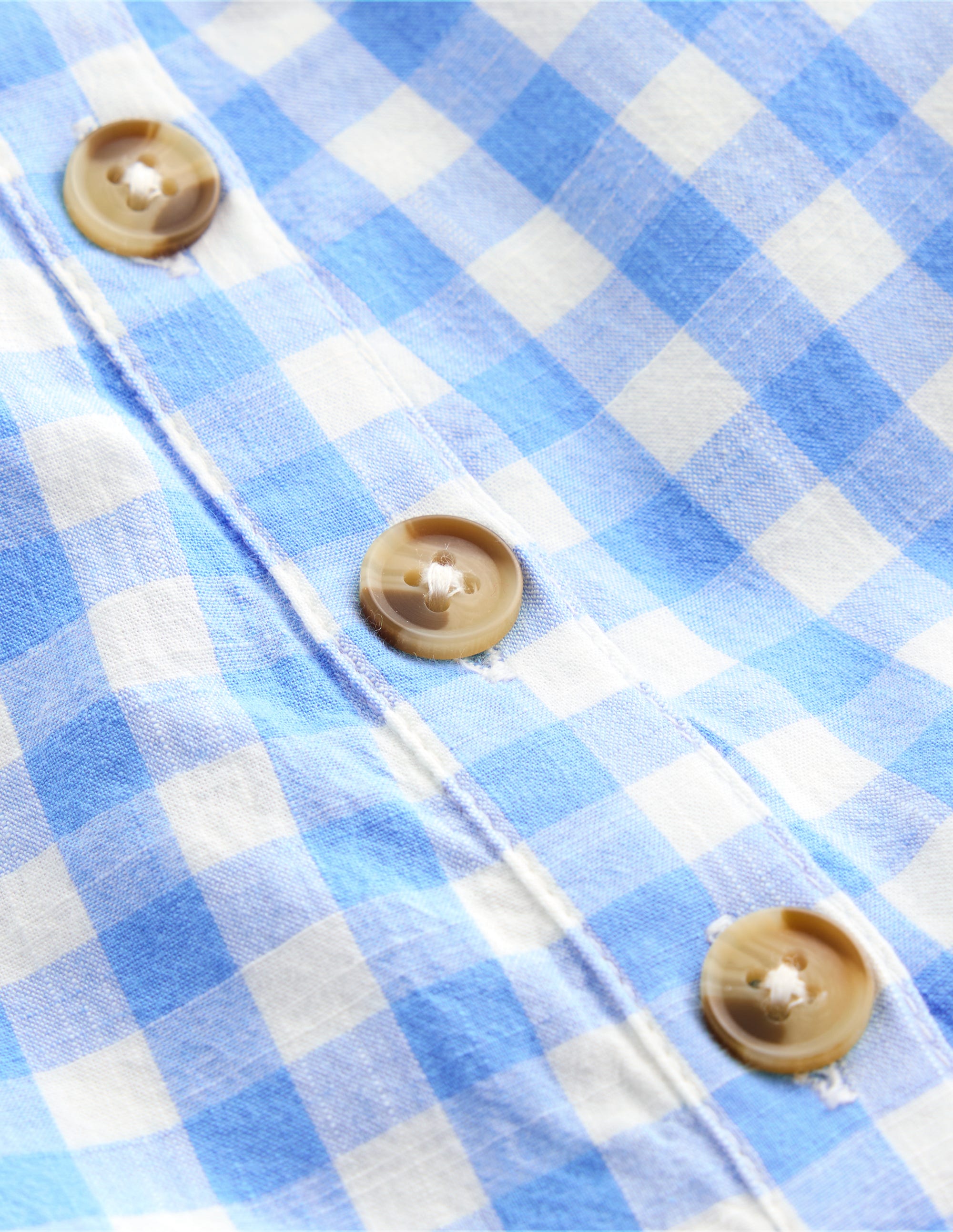 Woven Romper-Blue Gingham - Image 3