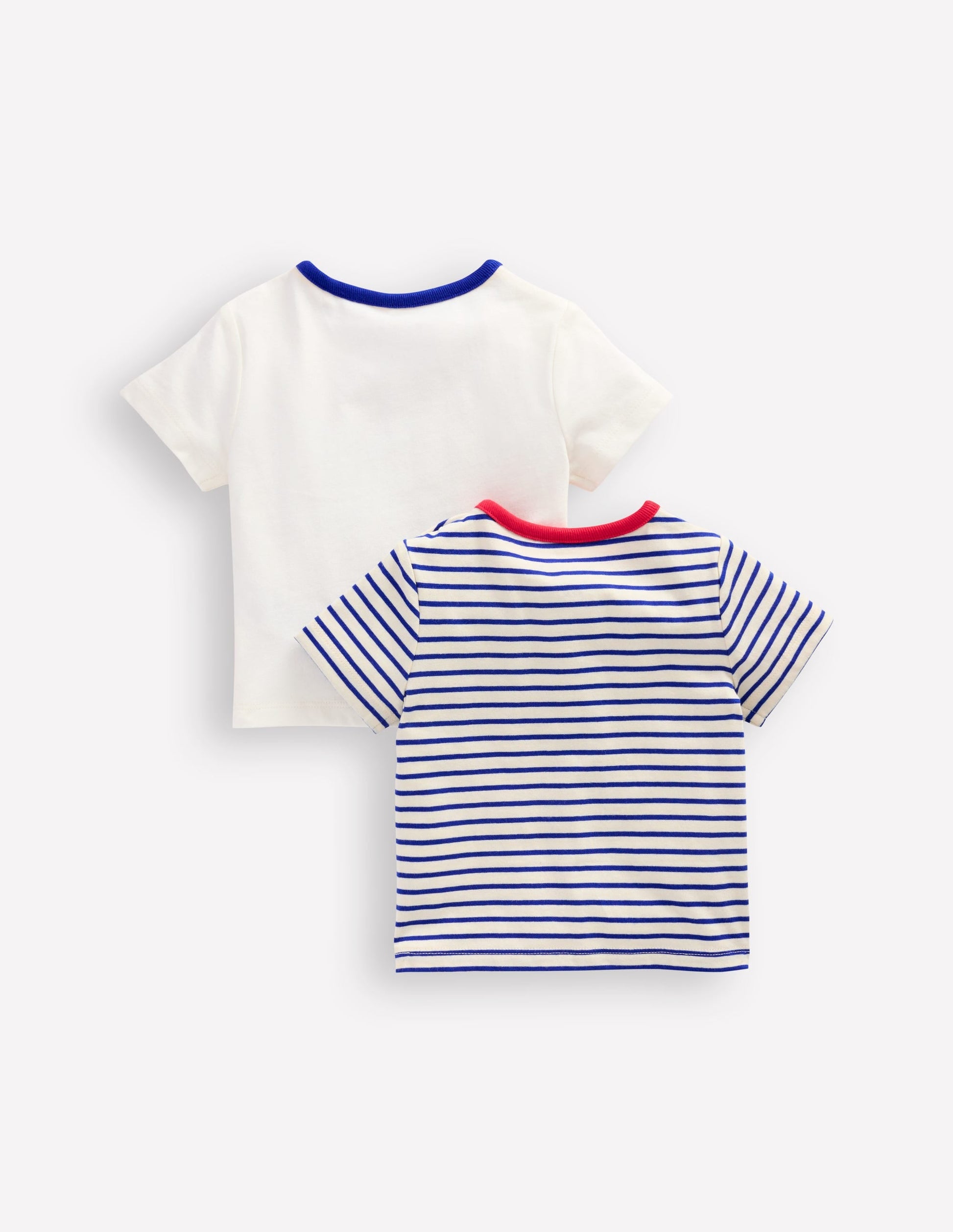 Twin Pack T-shirts-Ivory Stripe Twin Pack-2